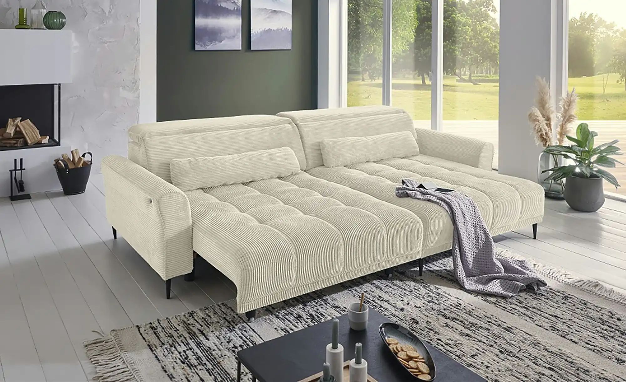 Ecksofa  Logan ¦ beige ¦ Maße (cm): B: 277 H: 80 T: 179.0 Polstermöbel > So günstig online kaufen