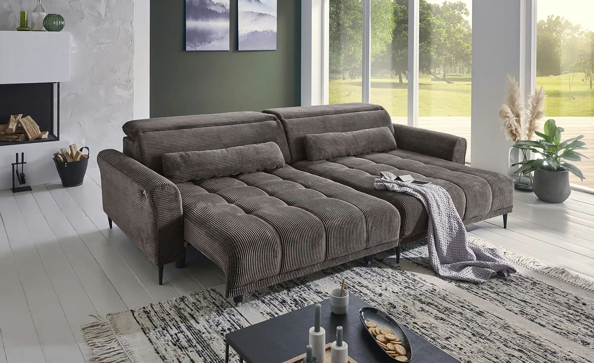 Ecksofa  Logan ¦ braun ¦ Maße (cm): B: 277 H: 80 T: 179.0 Polstermöbel > So günstig online kaufen