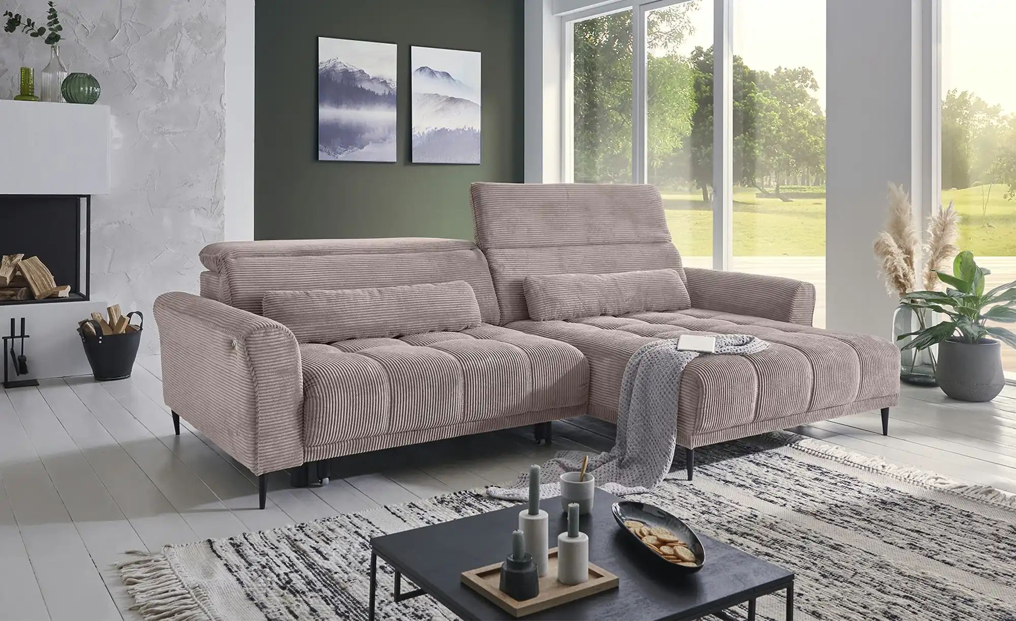 Ecksofa  Logan ¦ grau ¦ Maße (cm): B: 277 H: 80 T: 179.0 Polstermöbel > Sof günstig online kaufen