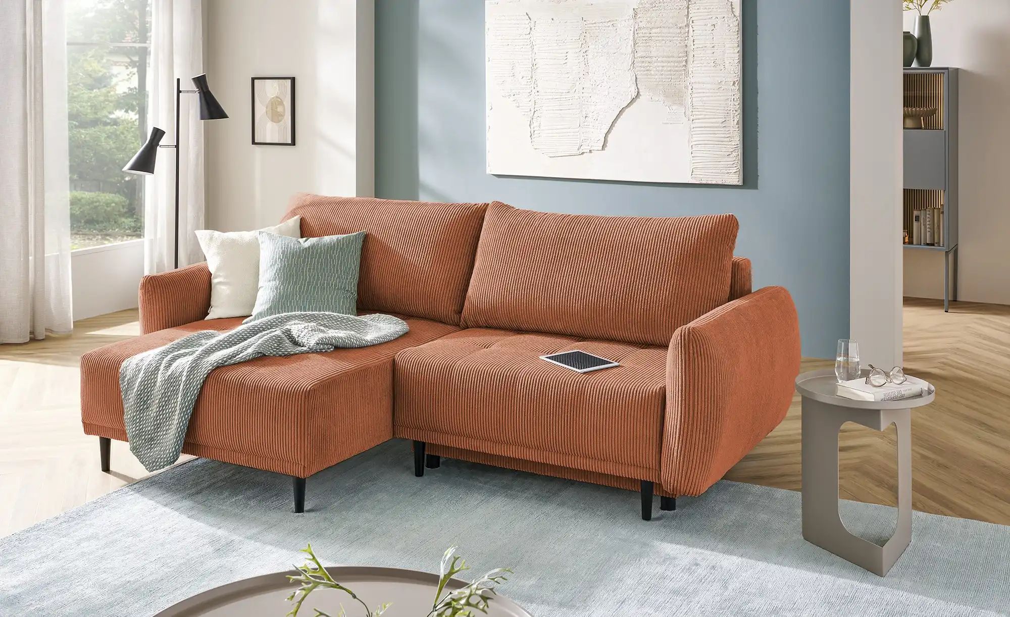 Thumbnail - smart Ecksofa  Tori ¦ rot ¦ Maße (cm): B: 241 H: 93 T: 148.0 Polstermöbel > Sofas > 3-Sitzer - Höffner