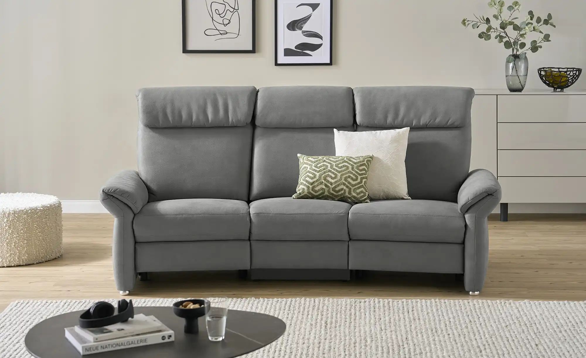 Thumbnail - Wohnwert Trapezsofa Melina ¦ grau ¦ Maße (cm): B: 226 H: 107 T: 102.0 Polstermöbel > Sofas > 3-Sitzer - Höffner