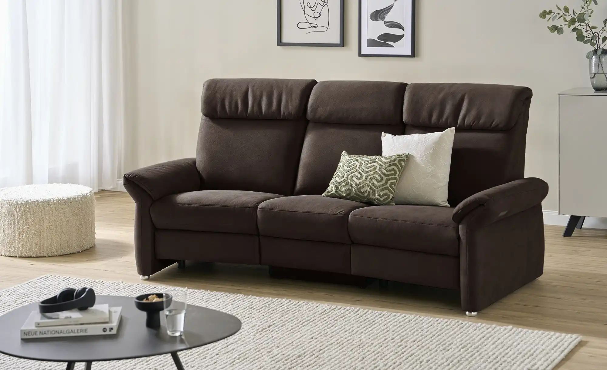 Thumbnail - Wohnwert Trapezsofa  Melina ¦ braun ¦ Maße (cm): B: 226 H: 107 T: 102.0 Polstermöbel > Sofas > 3-Sitzer - Höffner