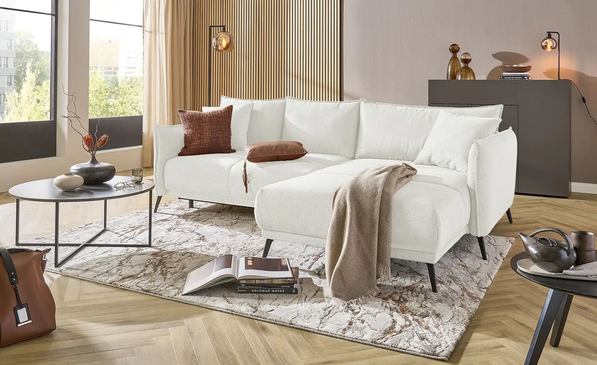 Thumbnail - pop Ecksofa Vega De Luxe ¦ creme ¦ Maße (cm): B: 305 H: 91 T: 192.0 Polstermöbel > Sofas > Ecksofas - Höffner