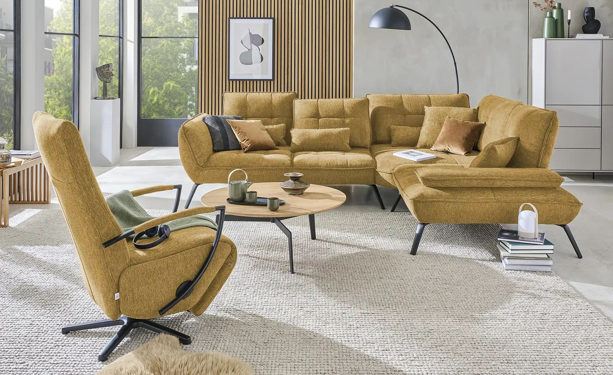 Thumbnail - vito Ecksofa  Ticona ¦ gelb ¦ Maße (cm): B: 310 H: 93 T: 250.0 Polstermöbel > Sofas > Ecksofas - Höffner