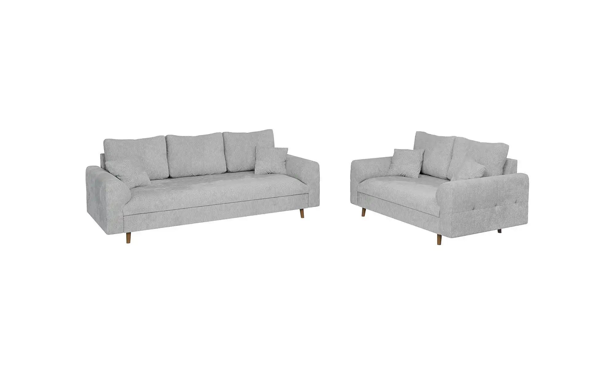 Polstergarnitur 3+2  Trygve ¦ grau ¦ Maße (cm): B: 210 H: 81 Polstermöbel > günstig online kaufen