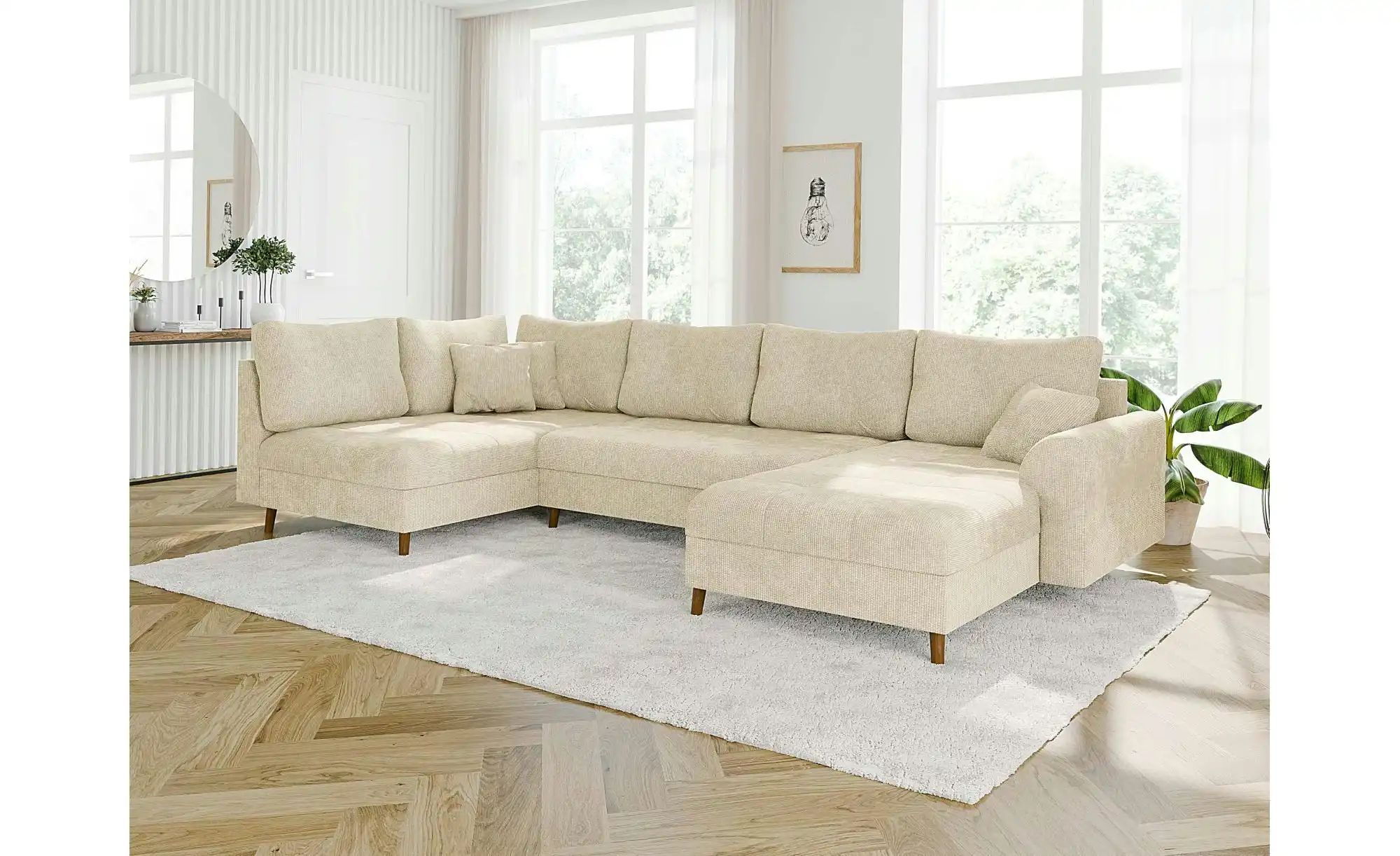 Wohnlandschaft  Trygve ¦ beige ¦ Maße (cm): B: 310 H: 81 Polstermöbel > Sof günstig online kaufen