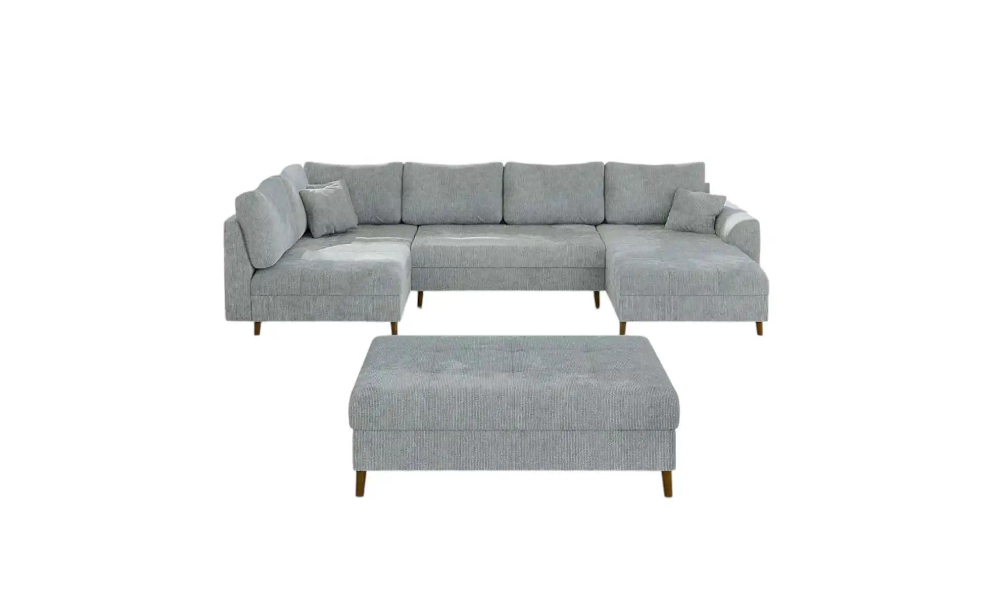 Wohnlandschaft mit Hocker  Trygve ¦ grau ¦ Maße (cm): B: 310 H: 81 Polsterm günstig online kaufen