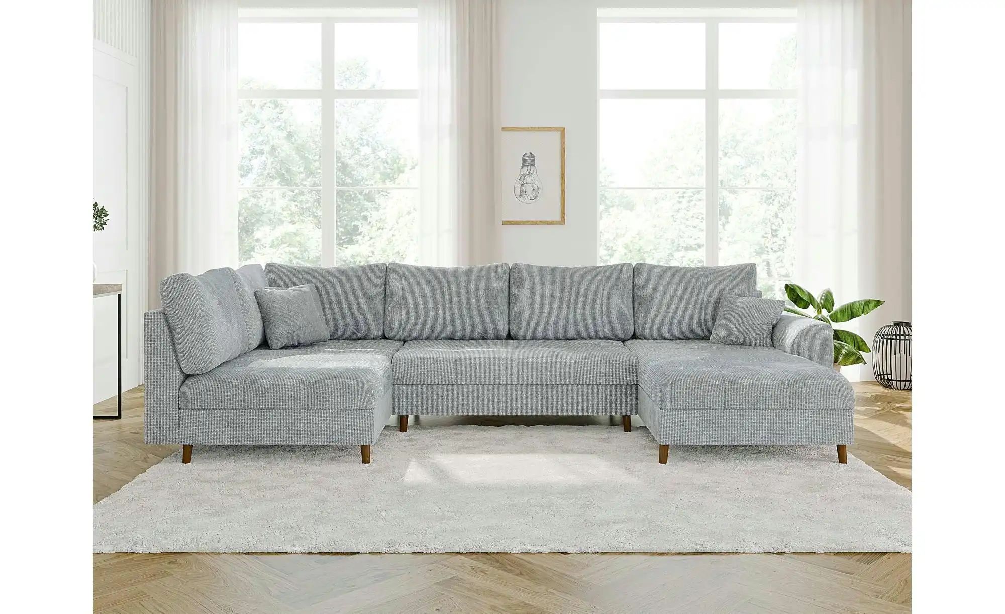 S-STYLE Wohnlandschaft  Trygve ¦ grau ¦ Maße (cm): B: 310 H: 81 Polstermöbe günstig online kaufen