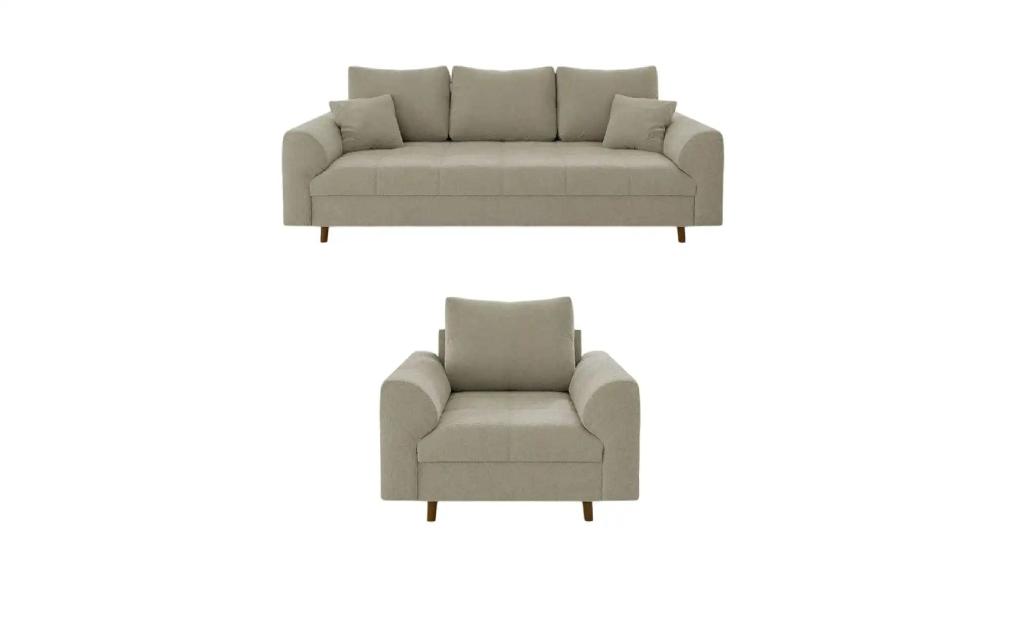 Polstergarnitur 3+1  Lars ¦ beige ¦ Maße (cm): B: 210 H: 81 Polstermöbel > günstig online kaufen