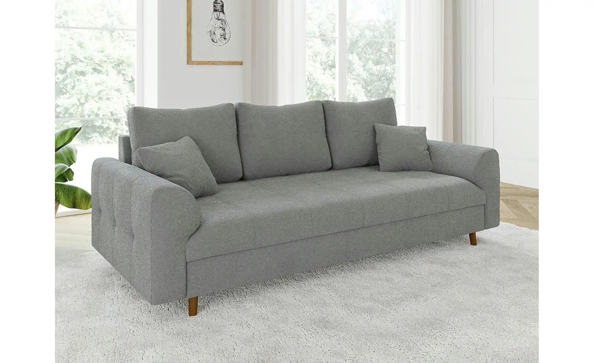 Polstergarnitur 3+2  Lars ¦ grau ¦ Maße (cm): B: 210 H: 81 Polstermöbel > S günstig online kaufen