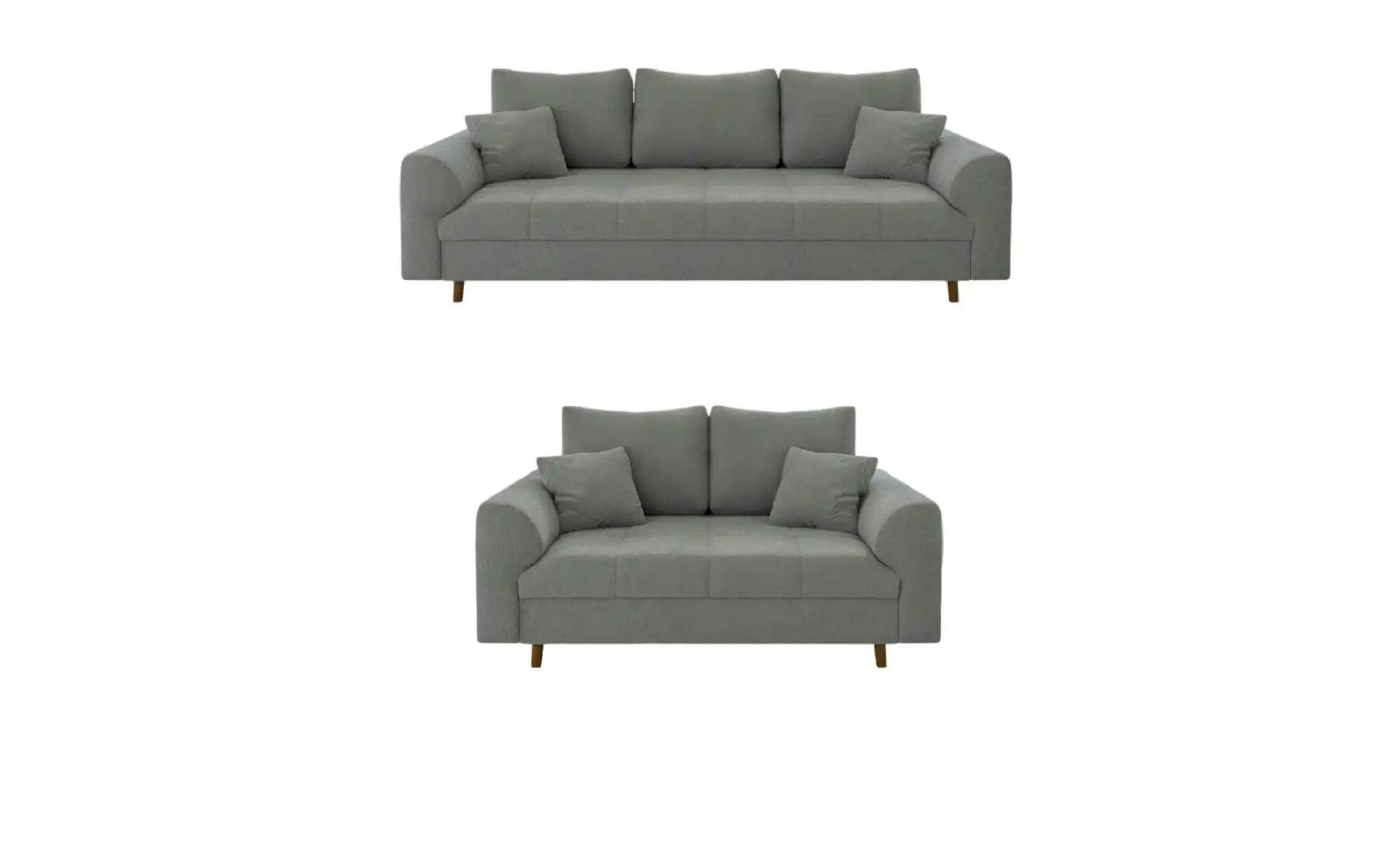 Polstergarnitur 3+2  Lars ¦ grau ¦ Maße (cm): B: 210 H: 81 Polstermöbel > S günstig online kaufen