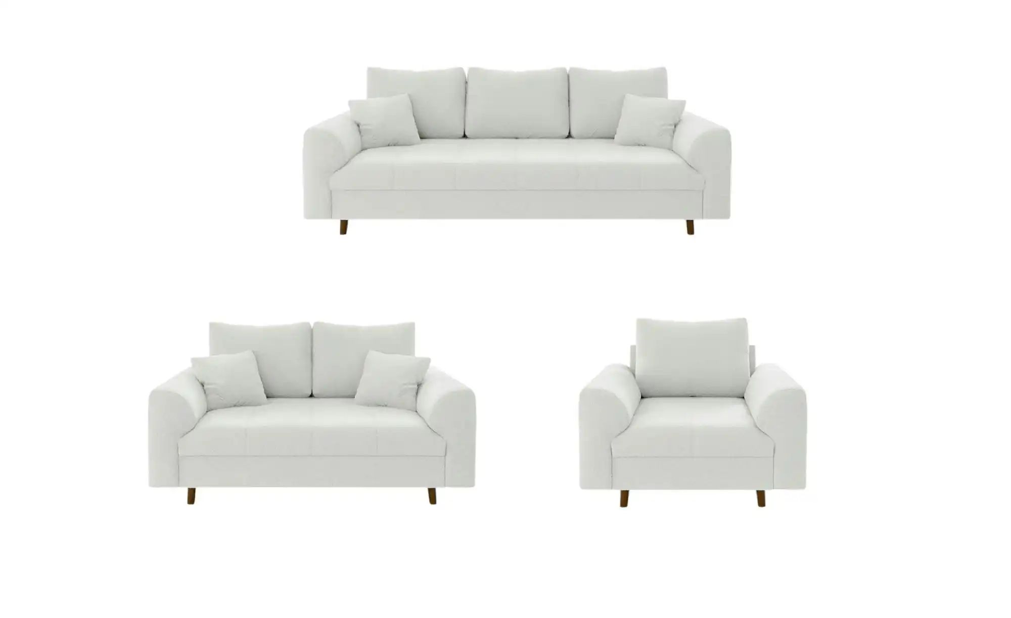 Polstergarnitur 3+2+1  Lars  weiß  Maße (cm): B: 210 H: 81 | 05905515799041