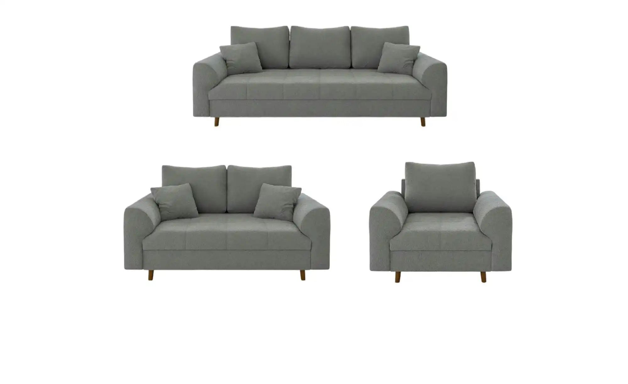 Polstergarnitur 3+2+1  Lars ¦ grau ¦ Maße (cm): B: 210 H: 81 Polstermöbel > günstig online kaufen