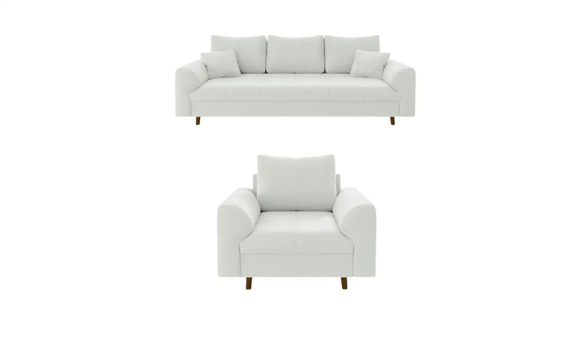 Polstergarnitur 3+1  Lars ¦ weiß ¦ Maße (cm): B: 210 H: 81 Polstermöbel > S günstig online kaufen