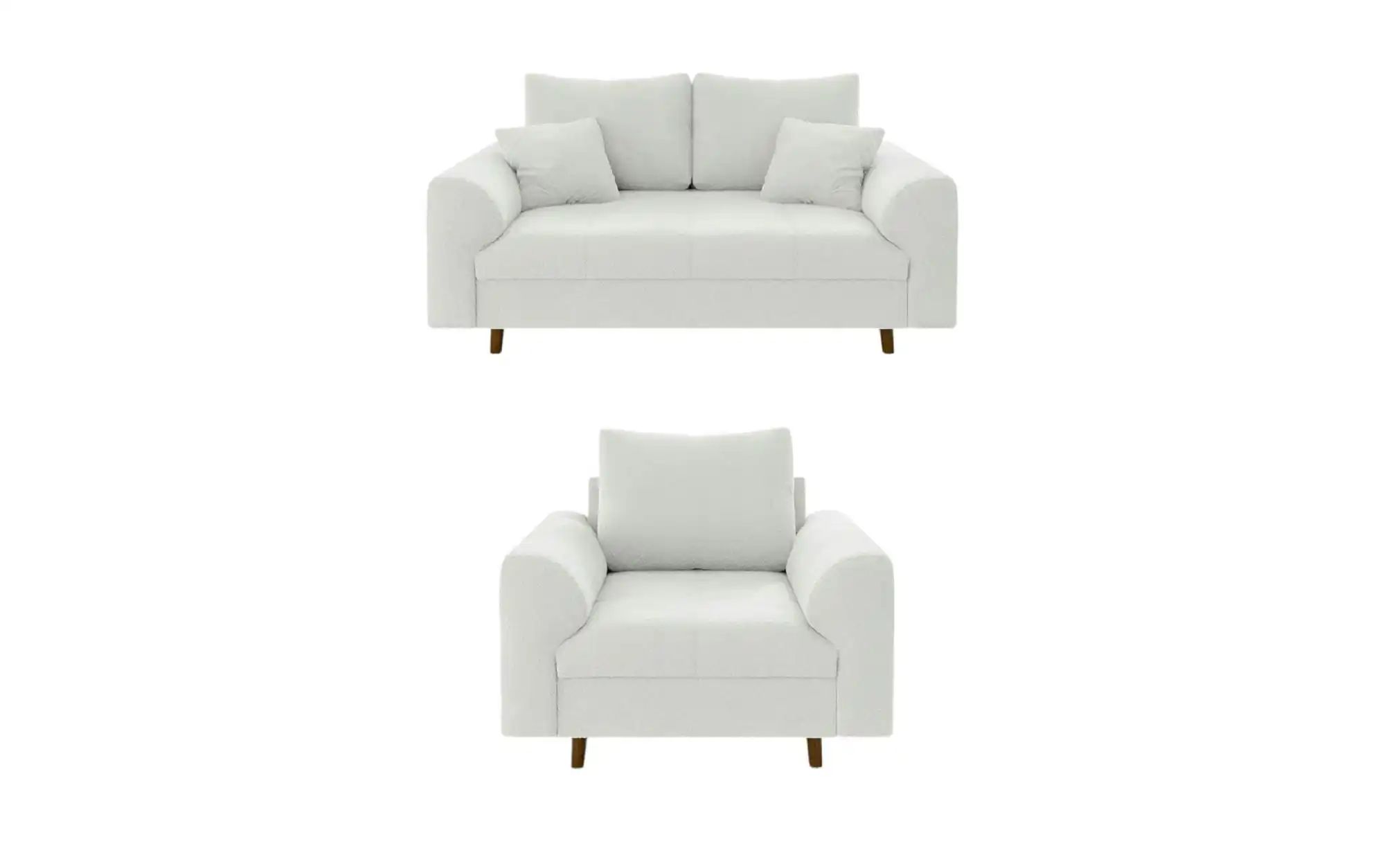 Polstergarnitur 2+1  Lars ¦ weiß ¦ Maße (cm): B: 150 H: 81 Polstermöbel > S günstig online kaufen