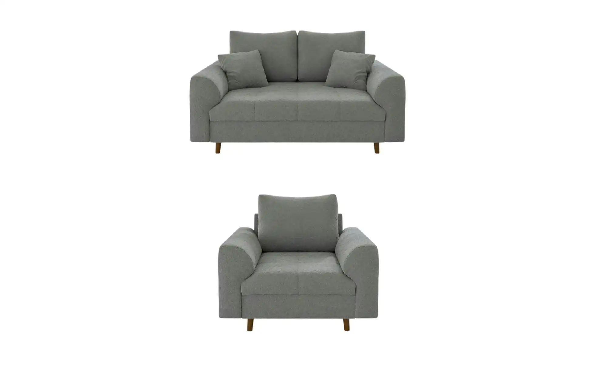 Polstergarnitur 2+1  Lars ¦ grau ¦ Maße (cm): B: 150 H: 81 Polstermöbel > S günstig online kaufen