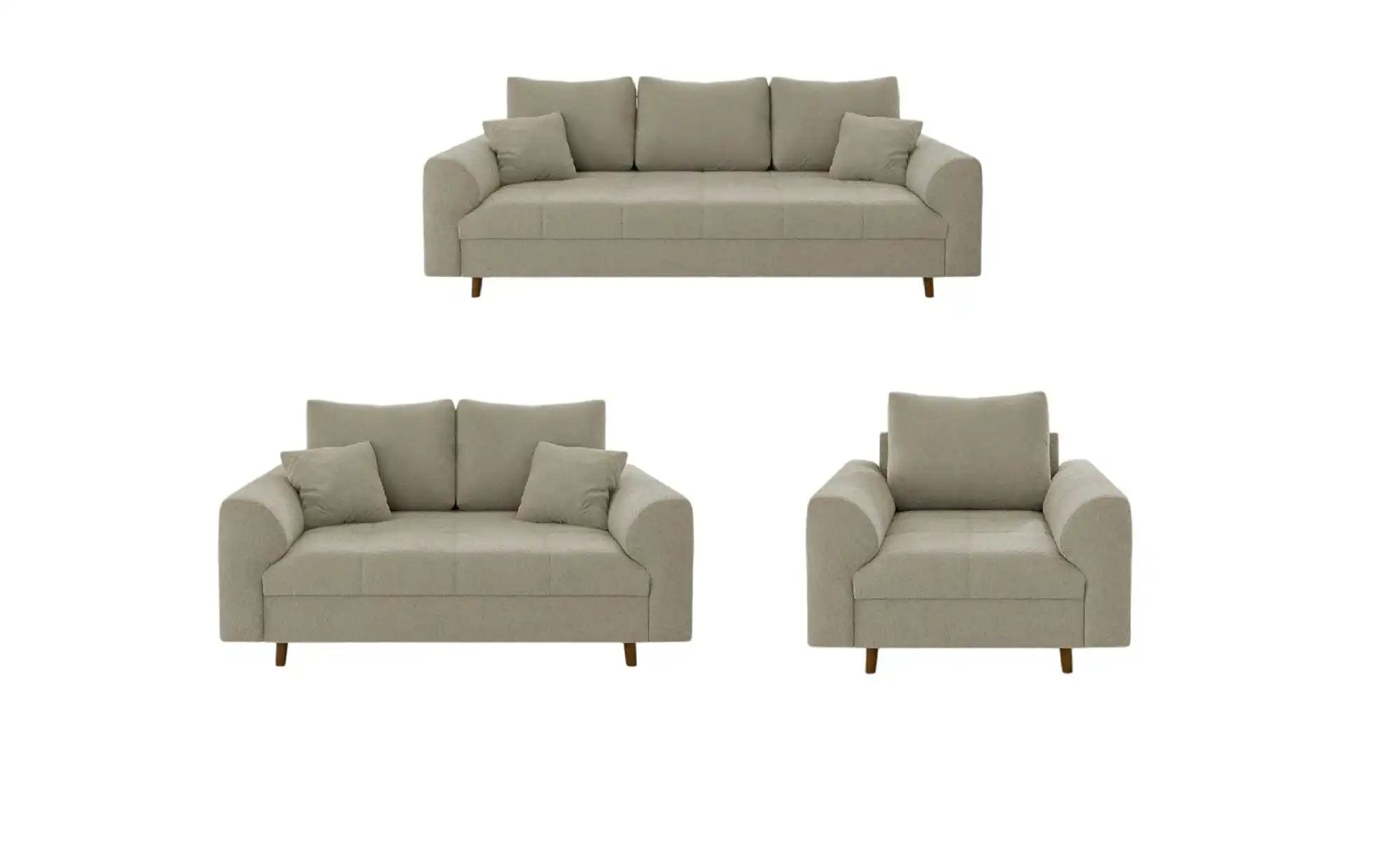 Polstergarnitur 3+2+1  Lars  beige  Maße (cm): B: 210 H: 81 | 05905515799058