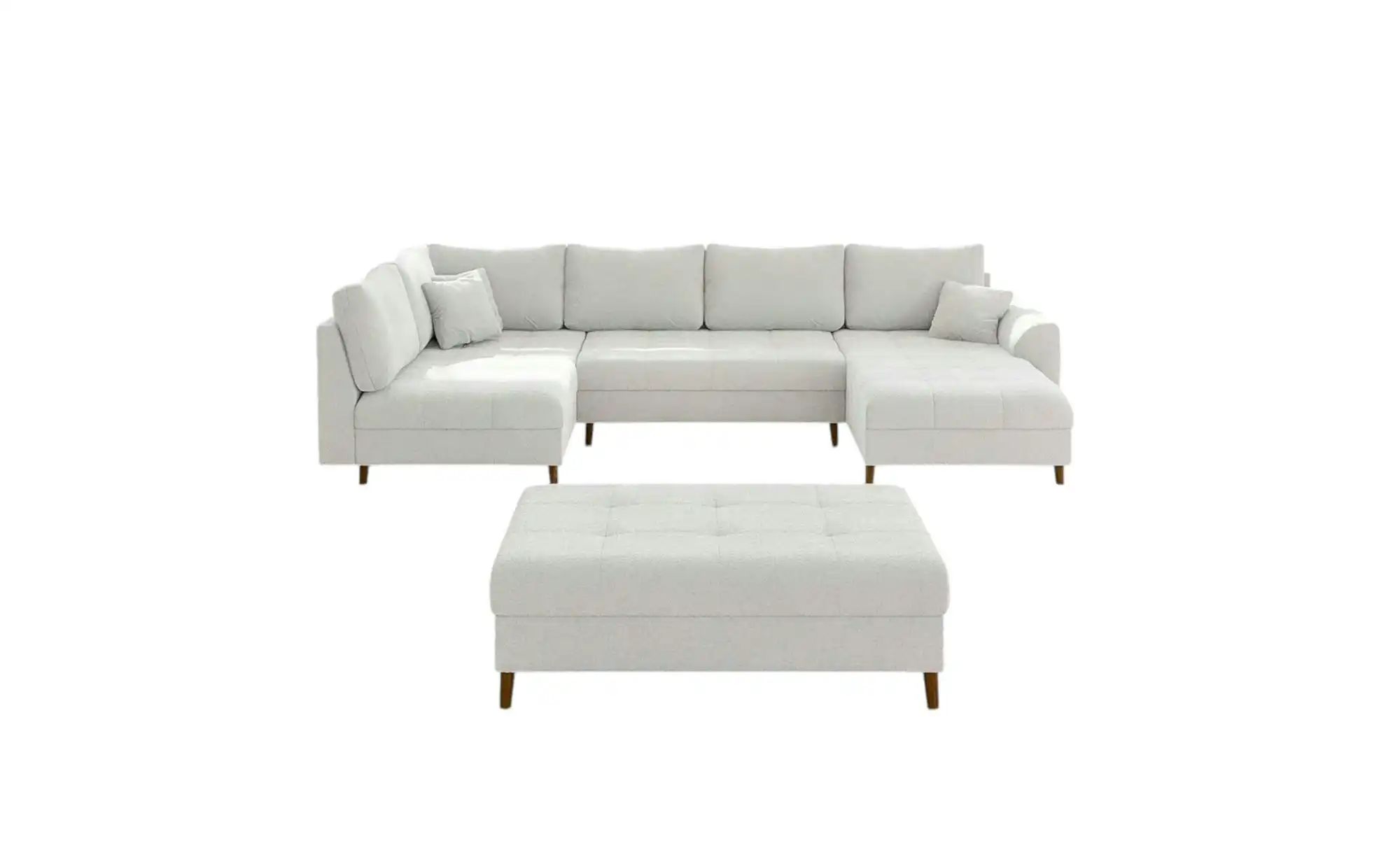 S-STYLE Wohnlandschaft mit Hocker  Lars ¦ weiß ¦ Maße (cm): B: 310 H: 81 Po günstig online kaufen