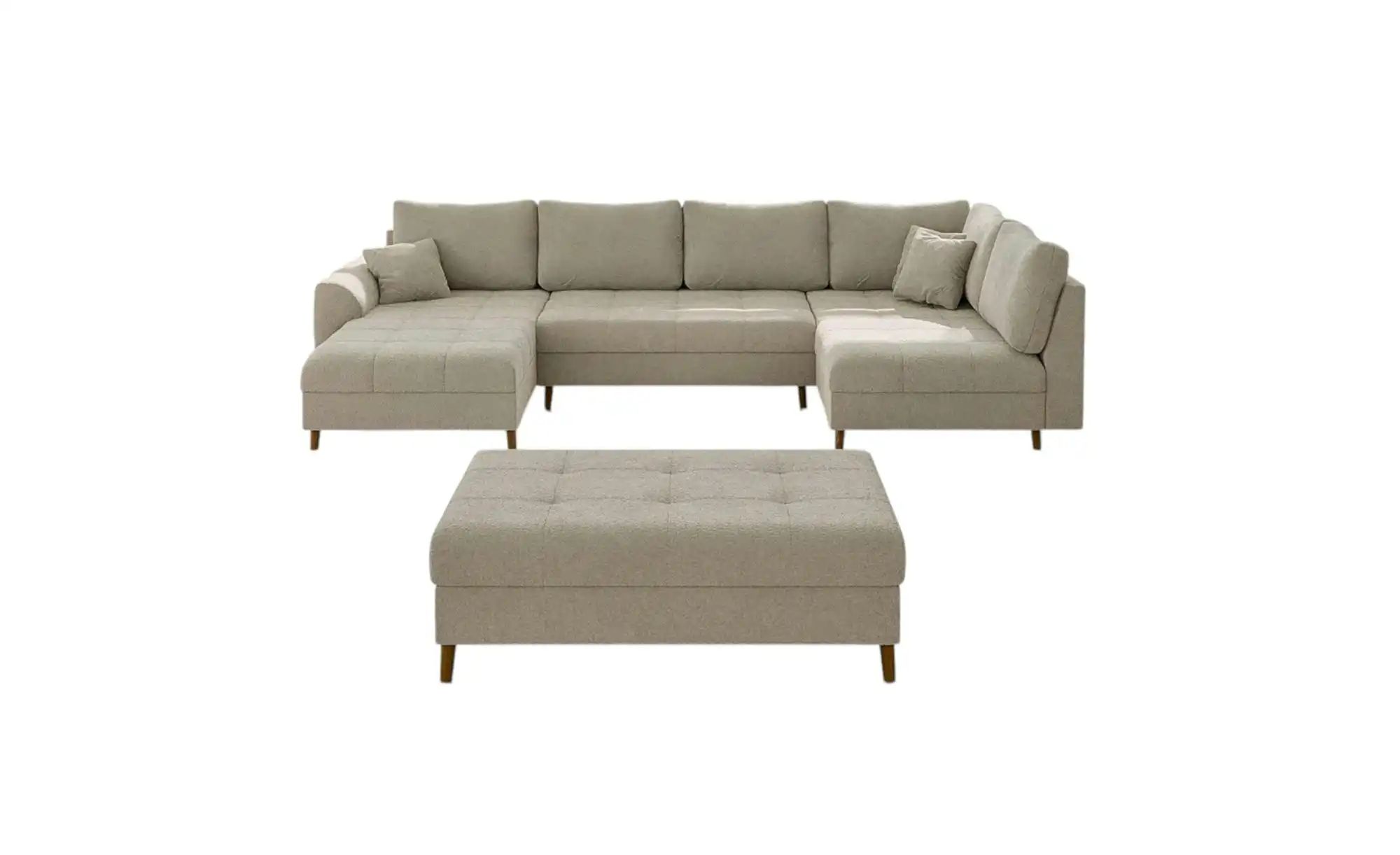 Wohnlandschaft mit Hocker Lars ¦ beige ¦ Maße (cm): B: 310 H: 81 Polstermöbel > Sofas > Schlafsofas – Höffner