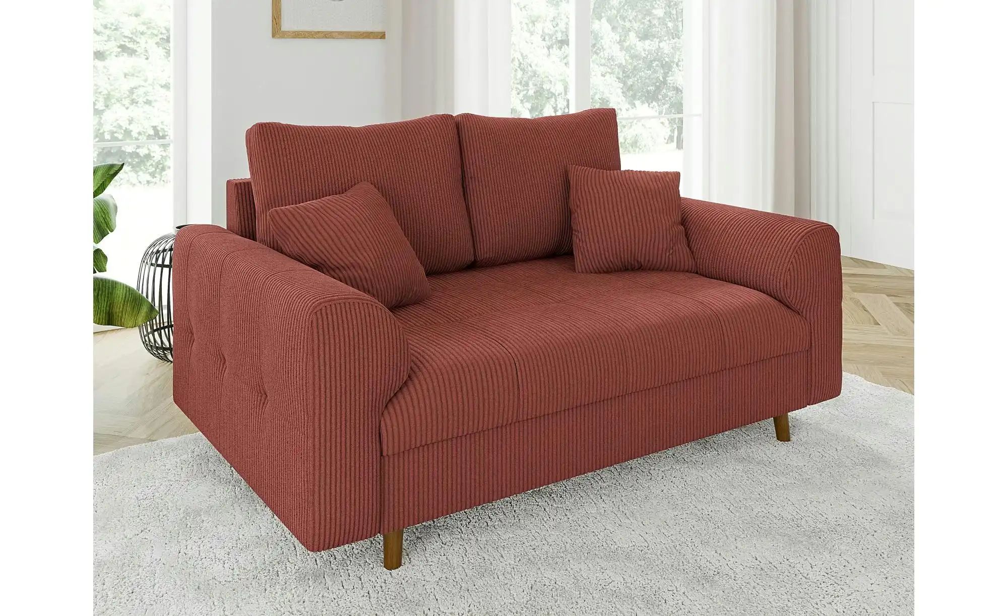 Polstergarnitur 3+2  Maya ¦ rot ¦ Maße (cm): B: 210 H: 81 Polstermöbel > So günstig online kaufen