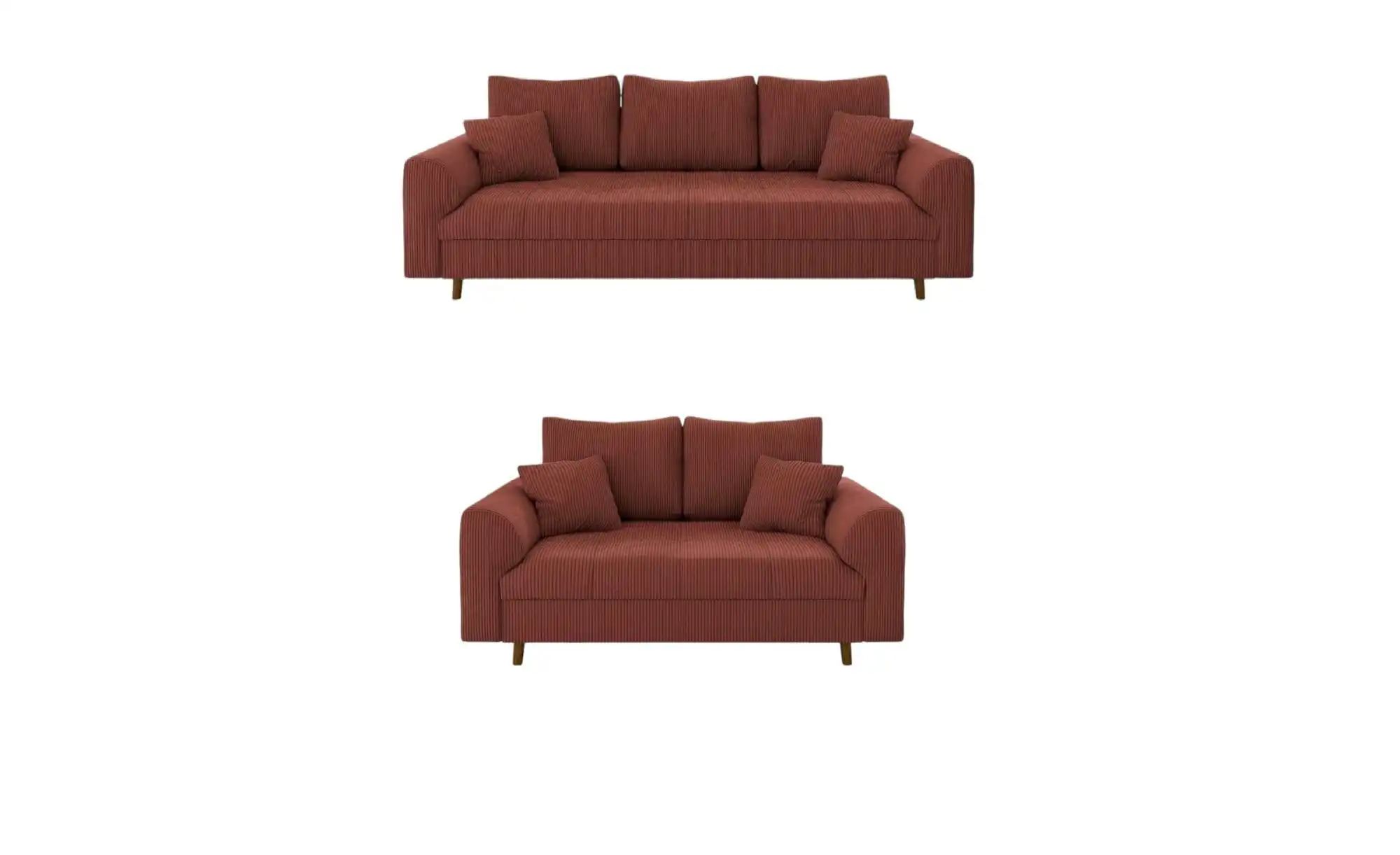 Polstergarnitur 3+2  Maya  rot  Maße (cm): B: 210 H: 81 | 05905515798945