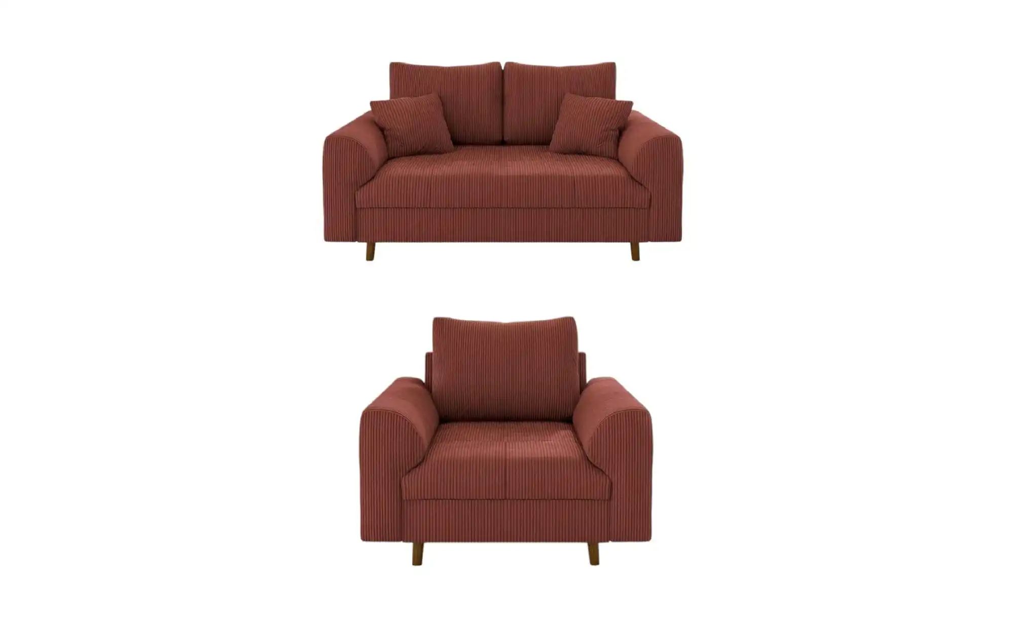 Polstergarnitur 2+1  Maya  rot  Maße (cm): B: 150 H: 81 | 05905515798884