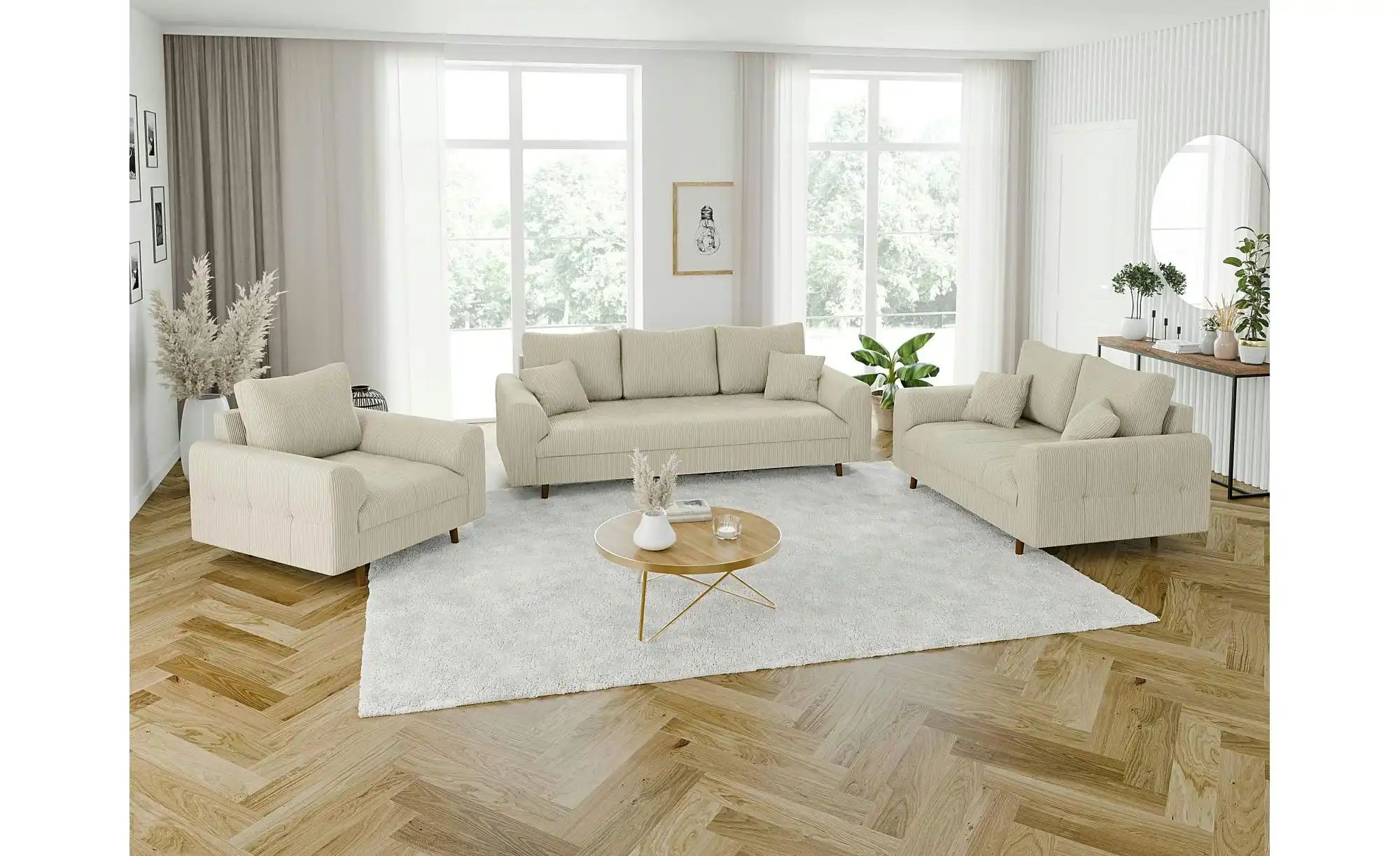 S-STYLE Polstergarnitur 3+2+1  Maya ¦ beige ¦ Maße (cm): B: 210 H: 81 Polst günstig online kaufen