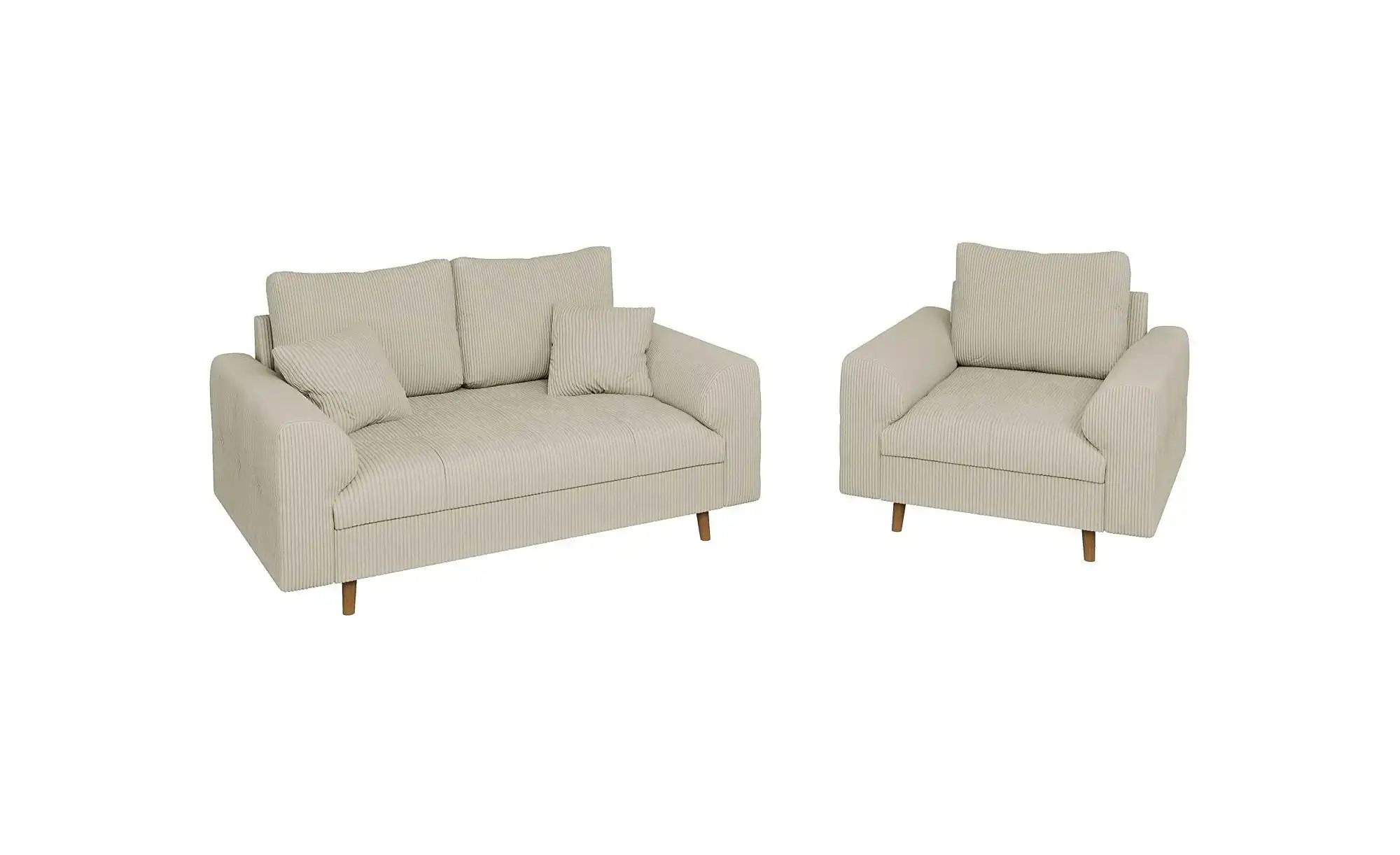 S-STYLE Polstergarnitur 2+1  Maya ¦ beige ¦ Maße (cm): B: 150 H: 81 Polster günstig online kaufen