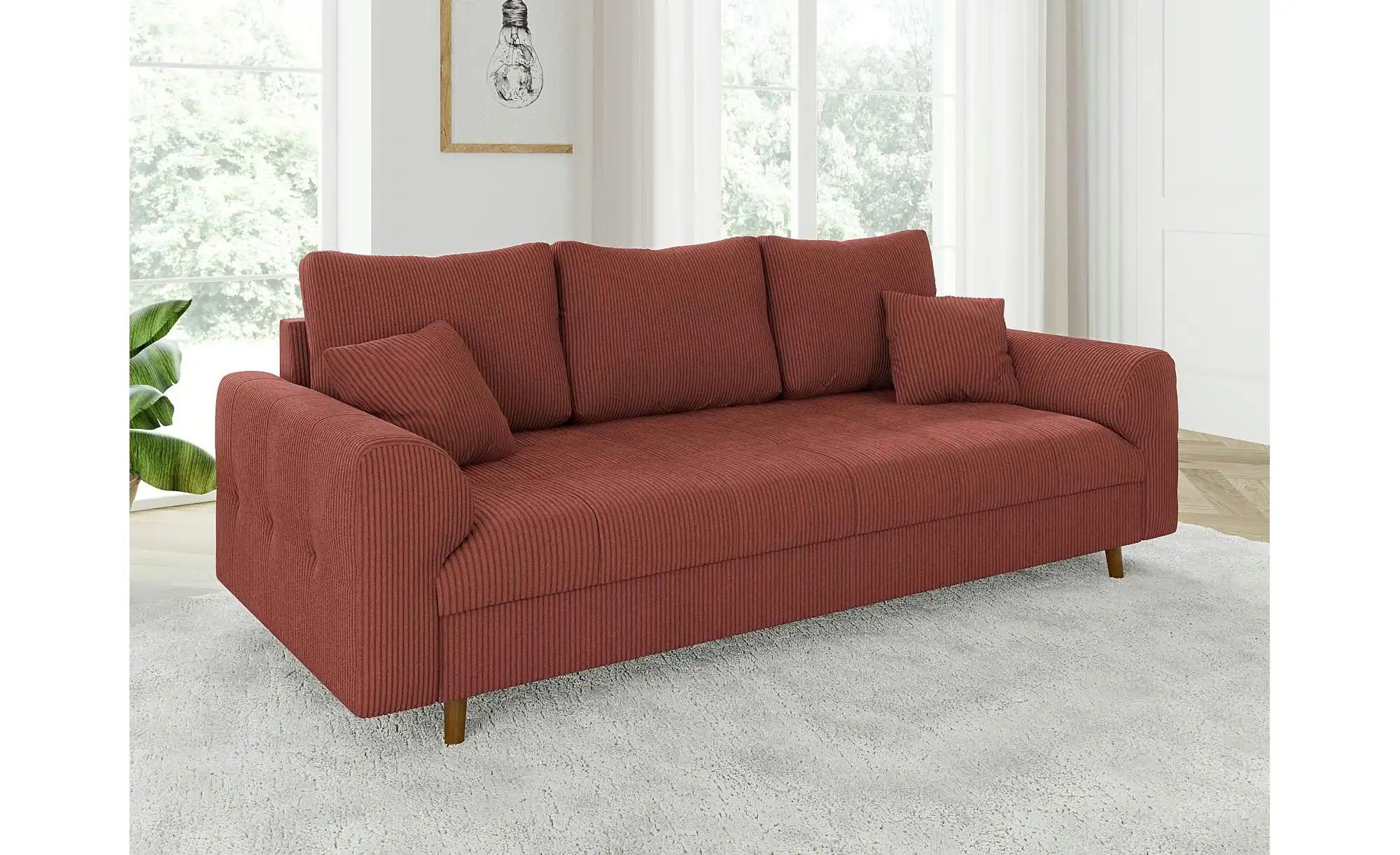 Polstergarnitur 3+1  Maya ¦ rot ¦ Maße (cm): B: 210 H: 81 Polstermöbel > So günstig online kaufen