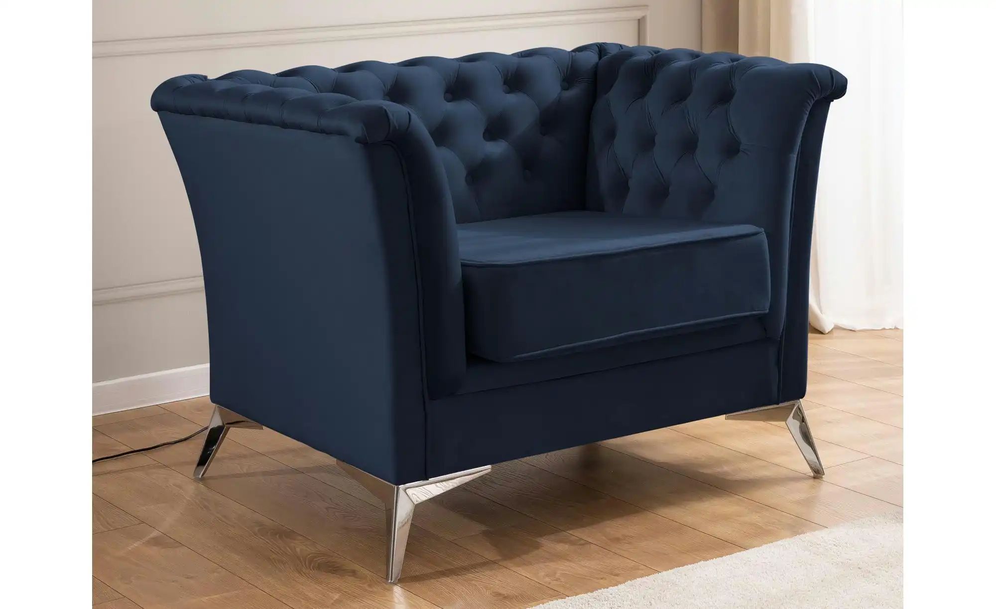 Chesterfield Polstergarnitur 2+1  Wilhelm ¦ blau ¦ Maße (cm): B: 175 H: 78 günstig online kaufen