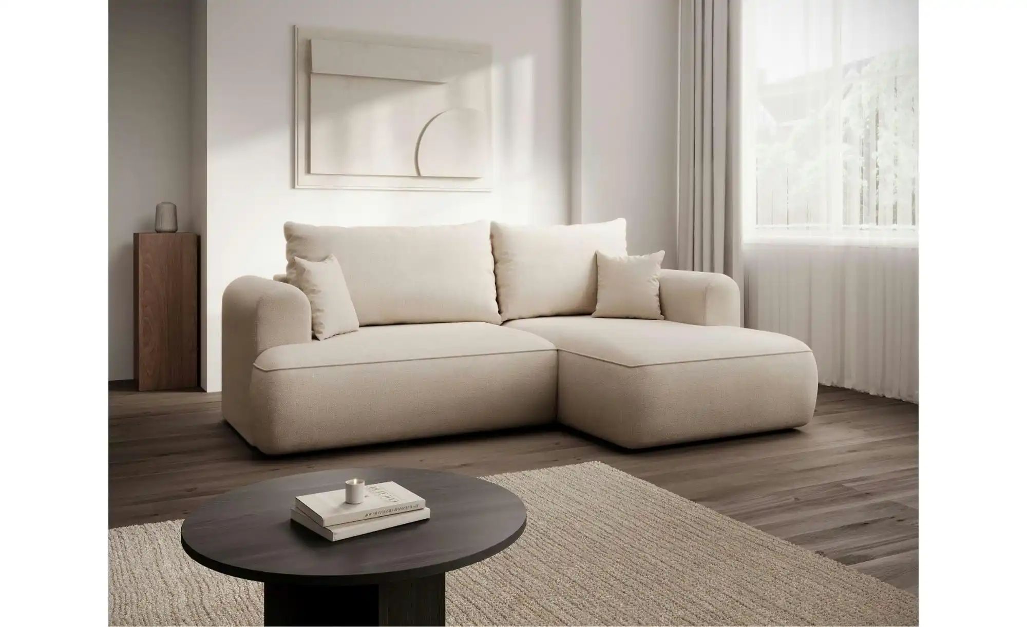 Thumbnail - Selsey Ecksofa Ovo Mini ¦ creme ¦ Maße (cm): B: 238 H: 93 Polstermöbel > Sofas > Ecksofas - Höffner