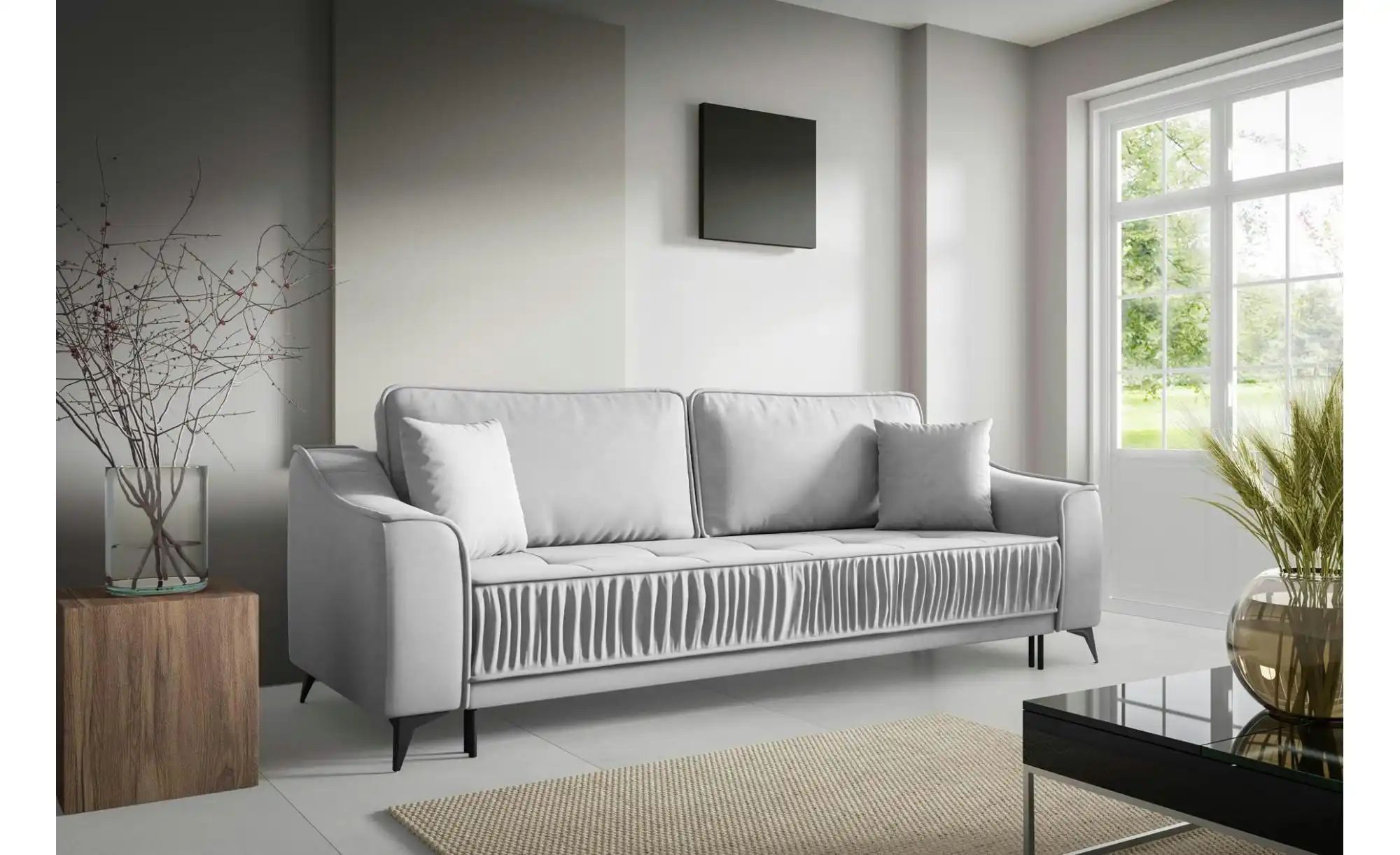 Selsey Schlafsofa Louisos   ¦ grau ¦ Maße (cm): B: 249 H: 100 Polstermöbel günstig online kaufen