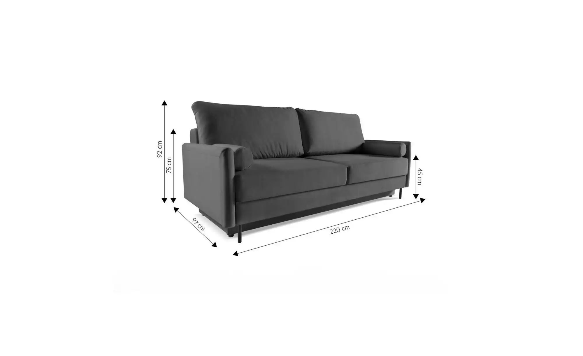Selsey Schlafsofa Tomonde   ¦ grün ¦ Maße (cm): B: 220 H: 92 Polstermöbel > günstig online kaufen