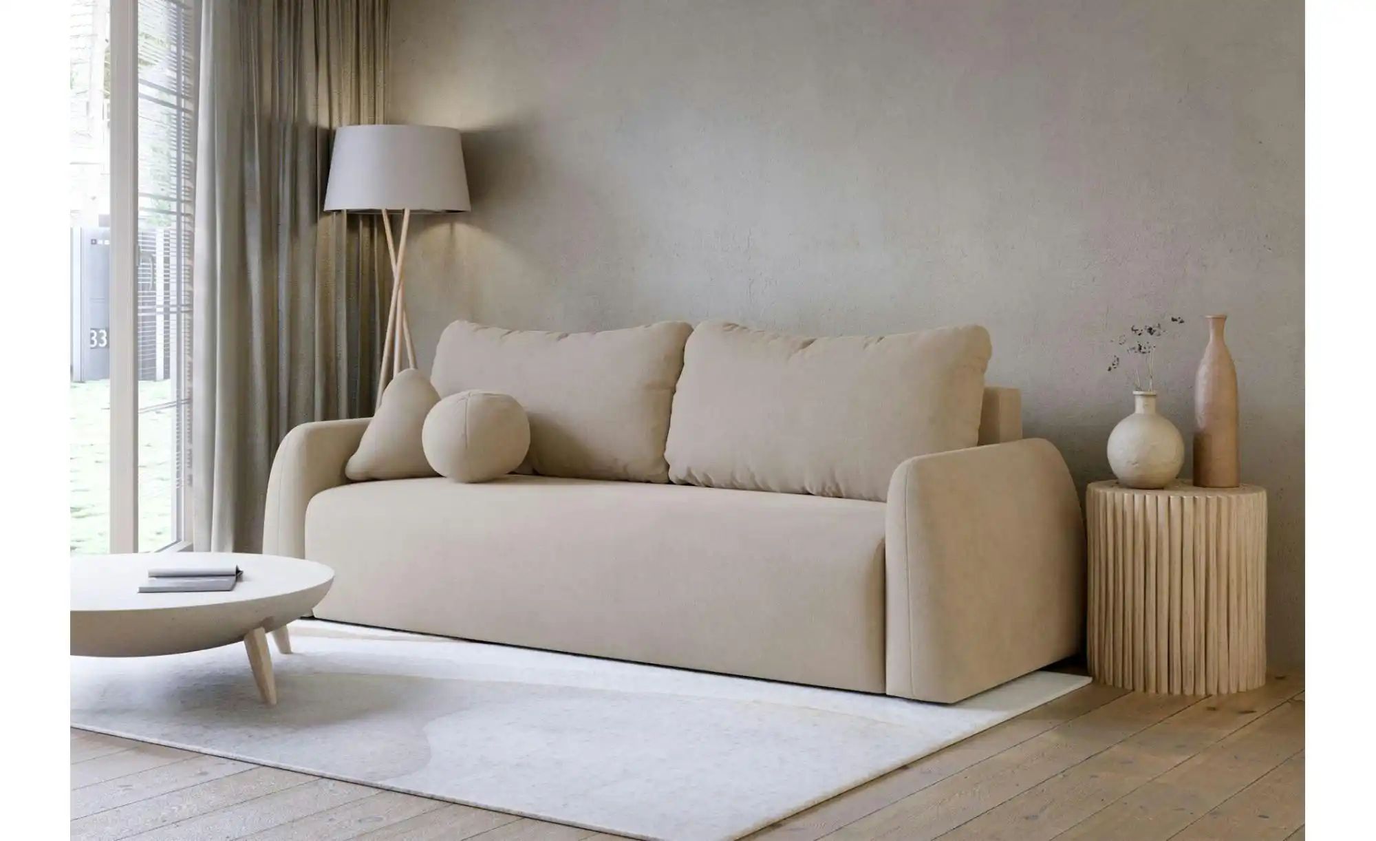 Thumbnail - Selsey Schlafsofa Nubelle ¦ beige ¦ Maße (cm): B: 244 H: 85 Polstermöbel > Sofas > 3-Sitzer - Höffner