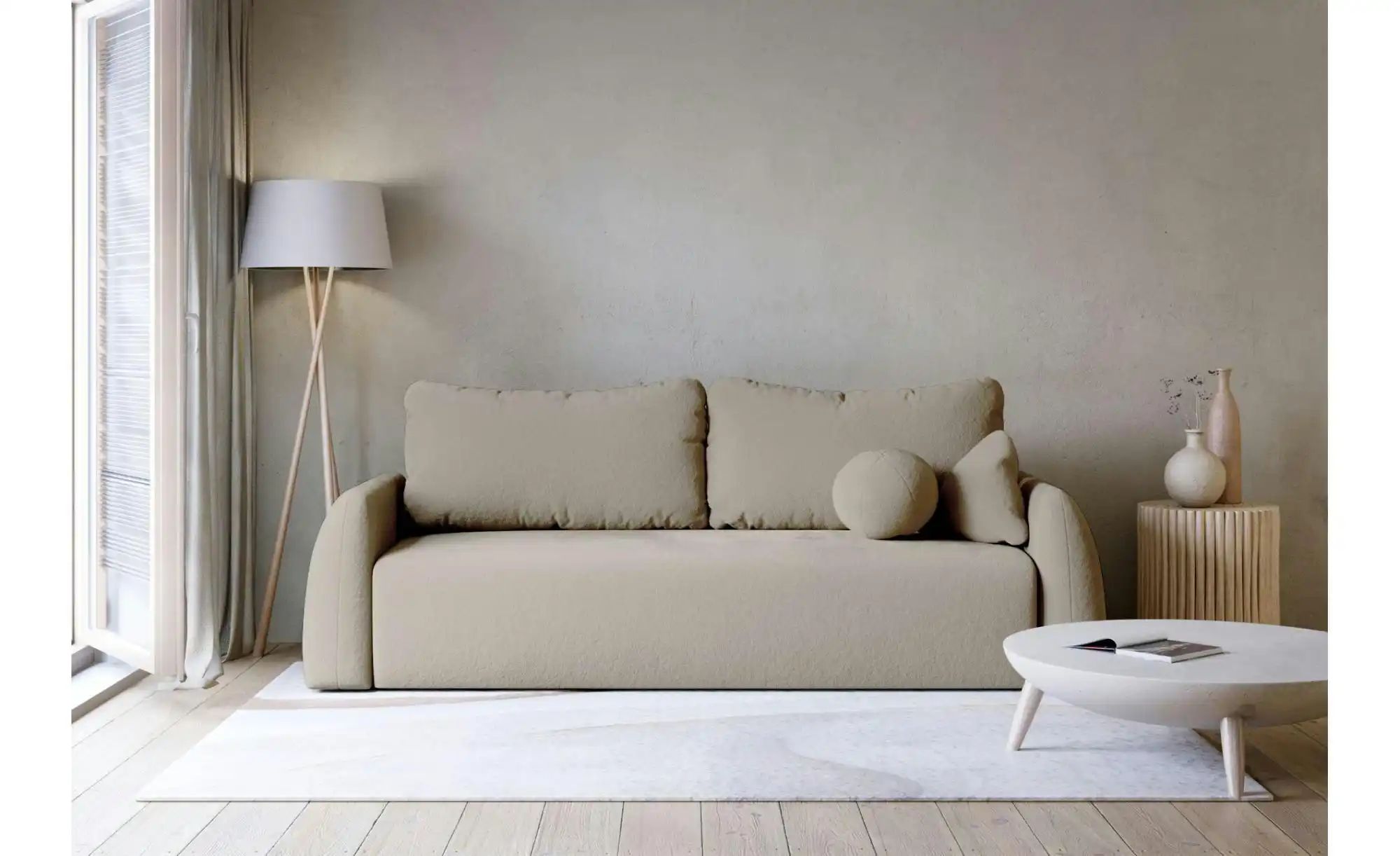 Selsey Schlafsofa Nubelle   ¦ beige ¦ Maße (cm): B: 244 H: 85 Polstermöbel günstig online kaufen