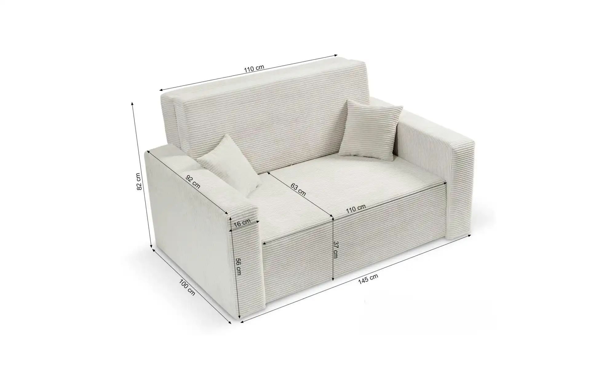 Selsey Schlafsofa Peroso   ¦ grau ¦ Maße (cm): B: 145 H: 82 Polstermöbel > günstig online kaufen