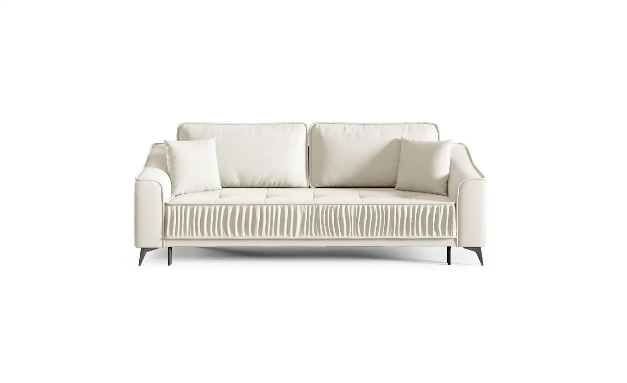 Selsey Schlafsofa Louisos   ¦ creme ¦ Maße (cm): B: 249 H: 100 Polstermöbel günstig online kaufen