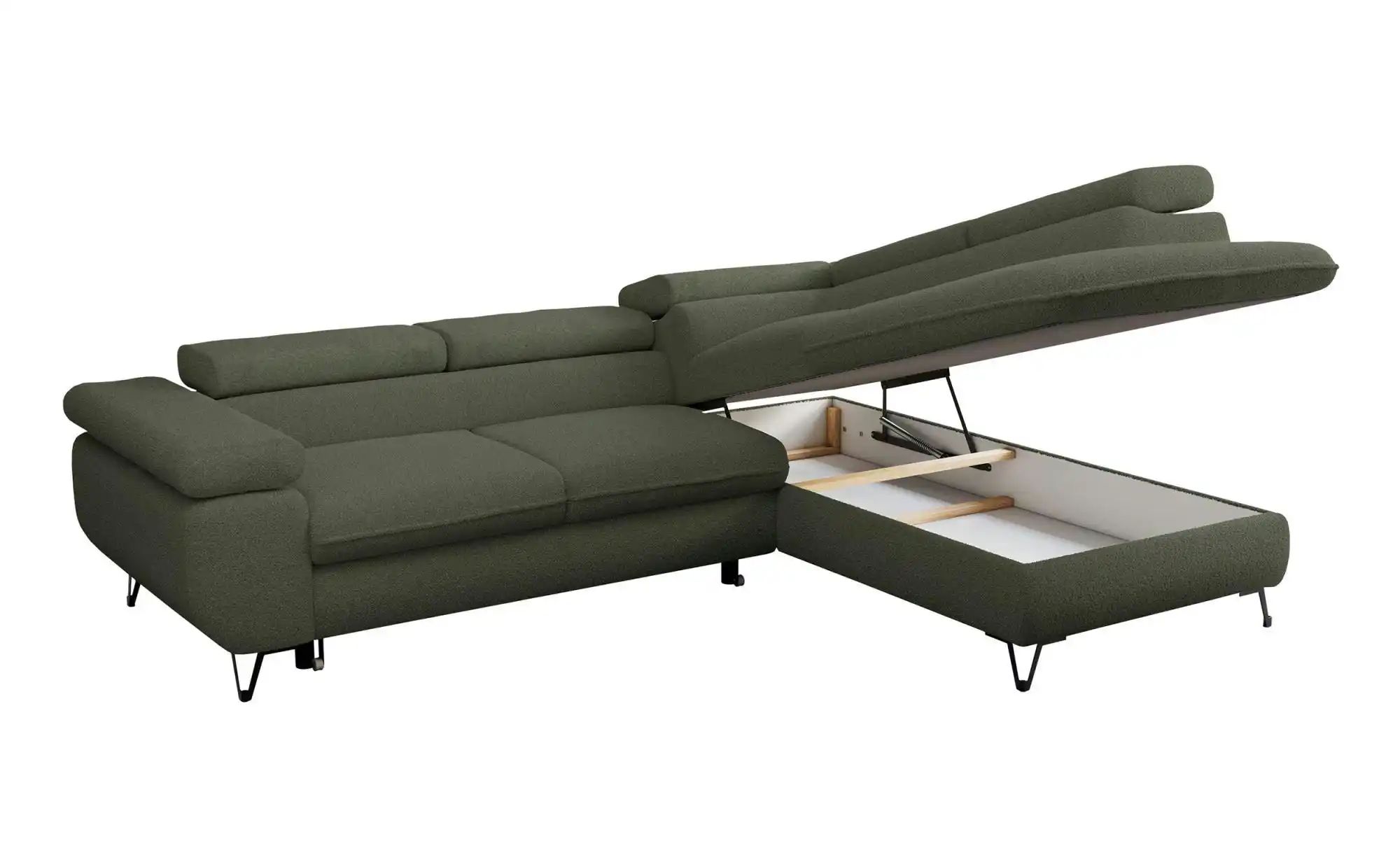 Thumbnail - Ecksofa mit Schlaffunktion Peter ¦ grün ¦ Maße (cm): B: 273 H: 76 Polstermöbel > Sofas > Ecksofas - Höffner