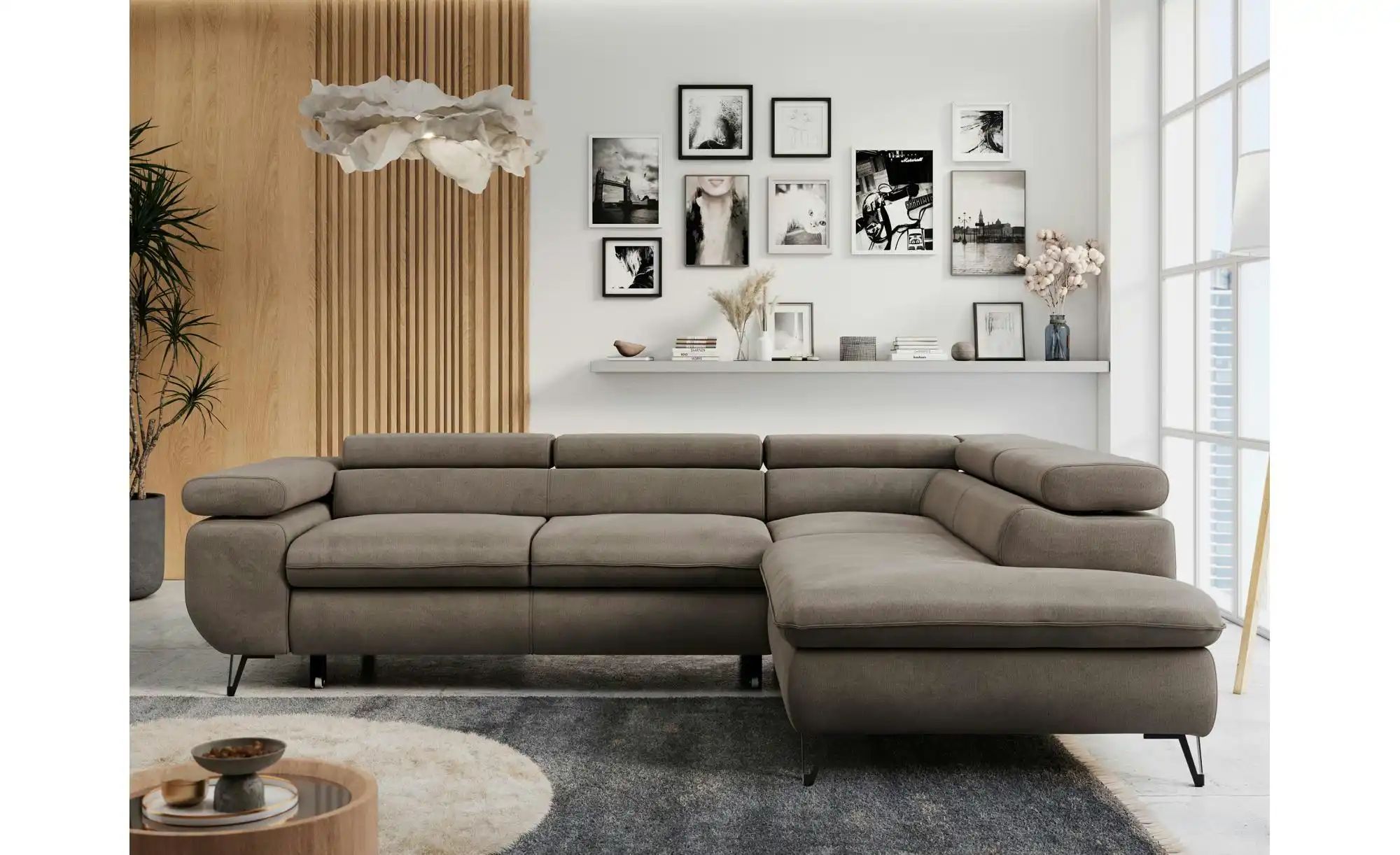 Ecksofa mit Schlaffunktion Peter ¦ braun ¦ Maße (cm): B: 273 H: 76 Polsterm günstig online kaufen