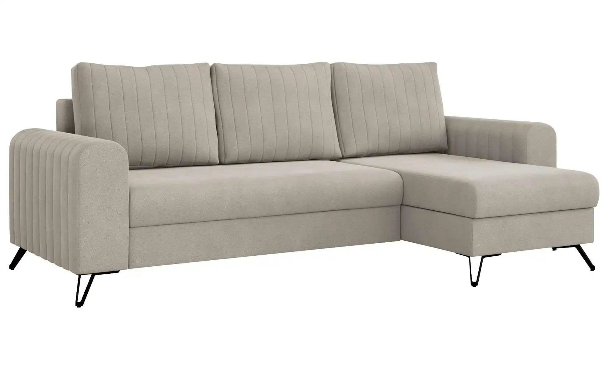Ecksofa mit Schlaffunktion Axel ¦ beige ¦ Maße (cm): B: 242 H: 90 Polstermö günstig online kaufen