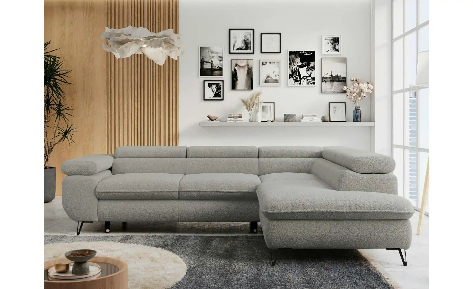 Ecksofa mit Schlaffunktion Peter ¦ grau ¦ Maße (cm): B: 273 H: 76 Polstermö günstig online kaufen