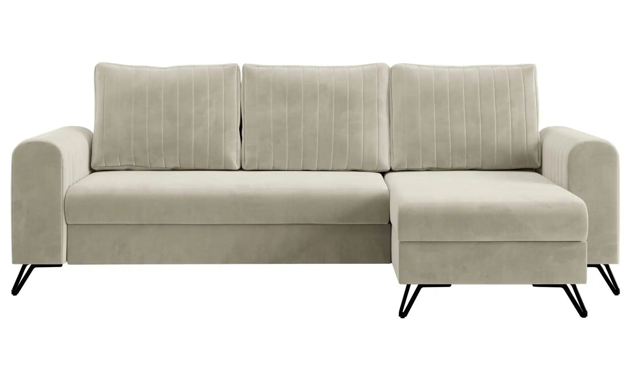 Ecksofa mit Schlaffunktion Axel ¦ beige ¦ Maße (cm): B: 242 H: 90 Polstermö günstig online kaufen