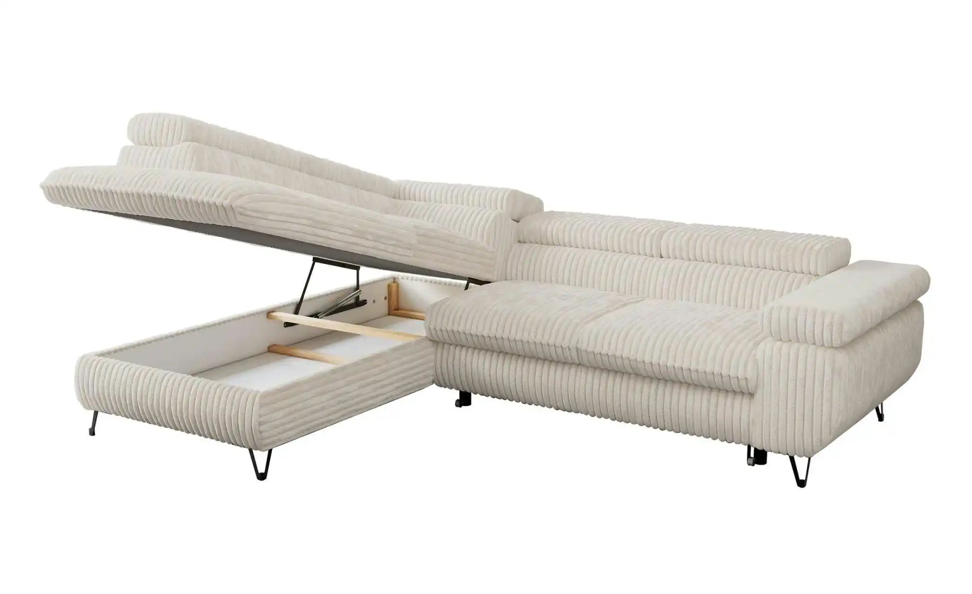 Ecksofa mit Schlaffunktion Peter ¦ beige ¦ Maße (cm): B: 273 H: 76 Polsterm günstig online kaufen
