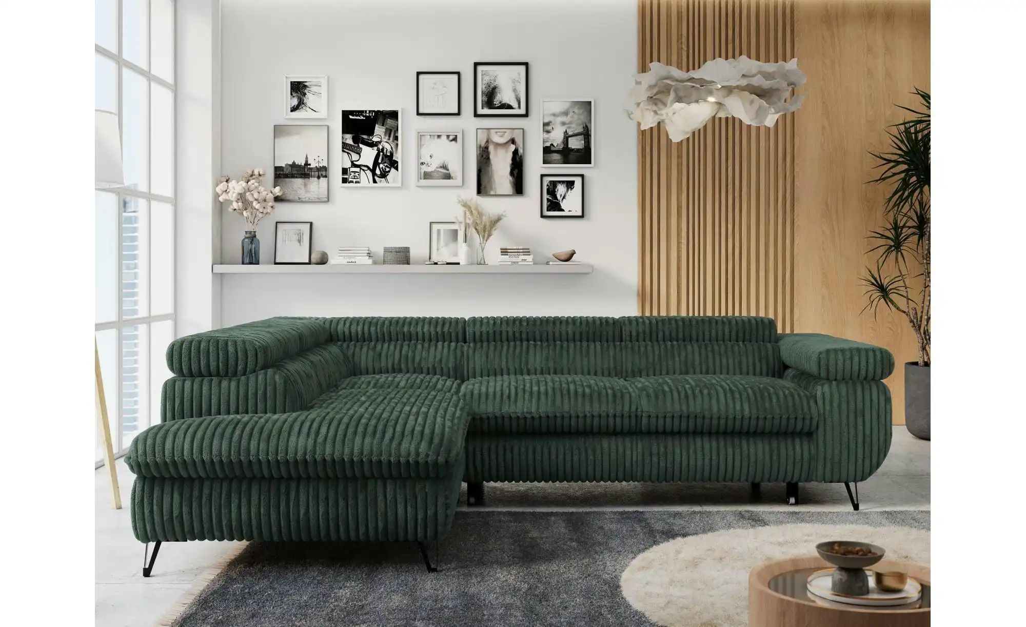 Thumbnail - Ecksofa mit Schlaffunktion Peter ¦ grün ¦ Maße (cm): B: 273 H: 76 Polstermöbel > Sofas > Ecksofas - Höffner