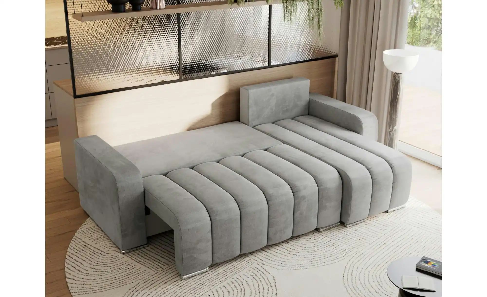 Ecksofa mit Schlaffunktion Kirasso ¦ grau ¦ Maße (cm): B: 245 H: 86 Polster günstig online kaufen