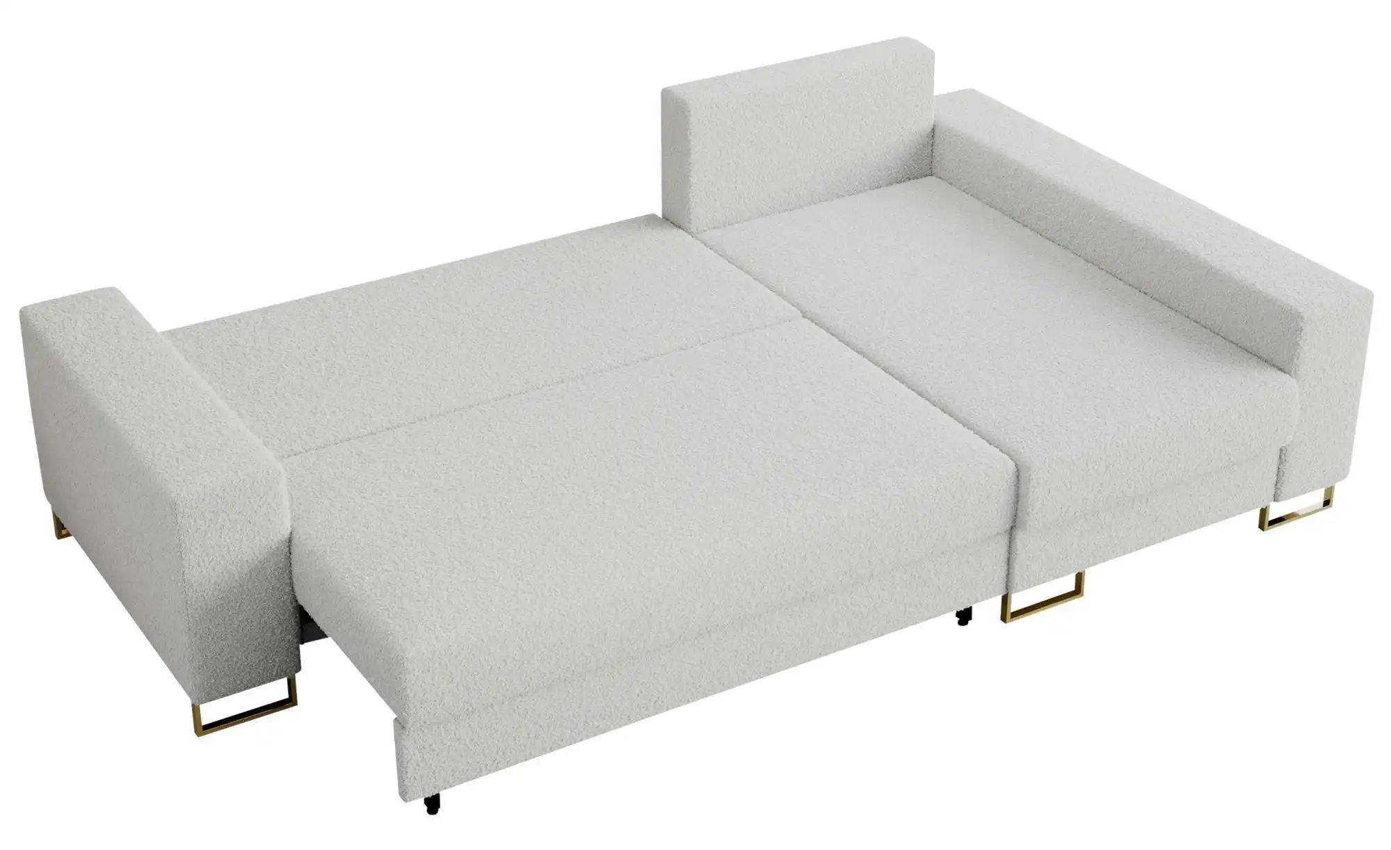 Ecksofa mit Schlaffunktion Dorain ¦ weiß ¦ Maße (cm): B: 242 H: 85 Polsterm günstig online kaufen