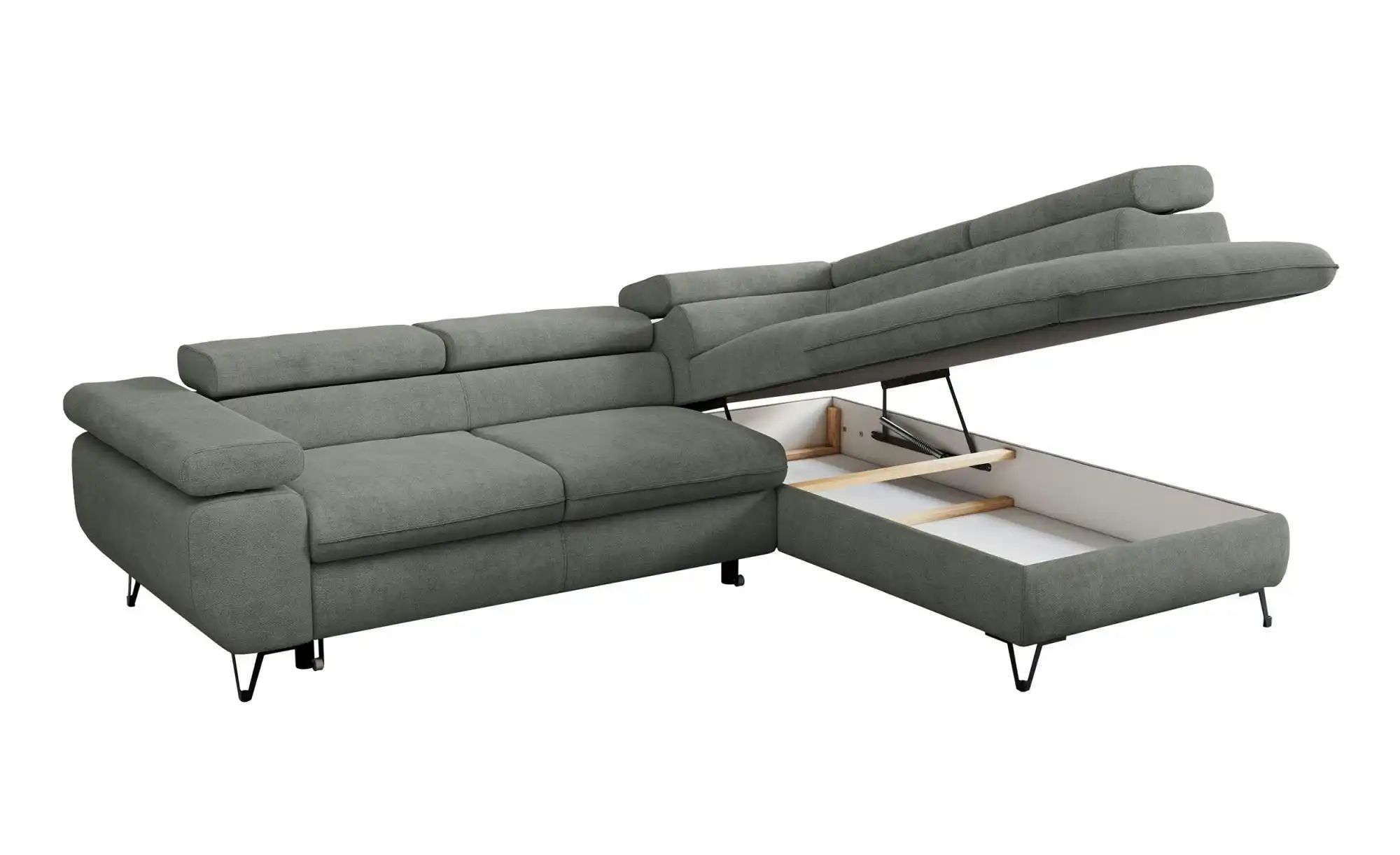 Thumbnail - Ecksofa mit Schlaffunktion Peter ¦ grau ¦ Maße (cm): B: 273 H: 76 Polstermöbel > Sofas > Ecksofas - Höffner