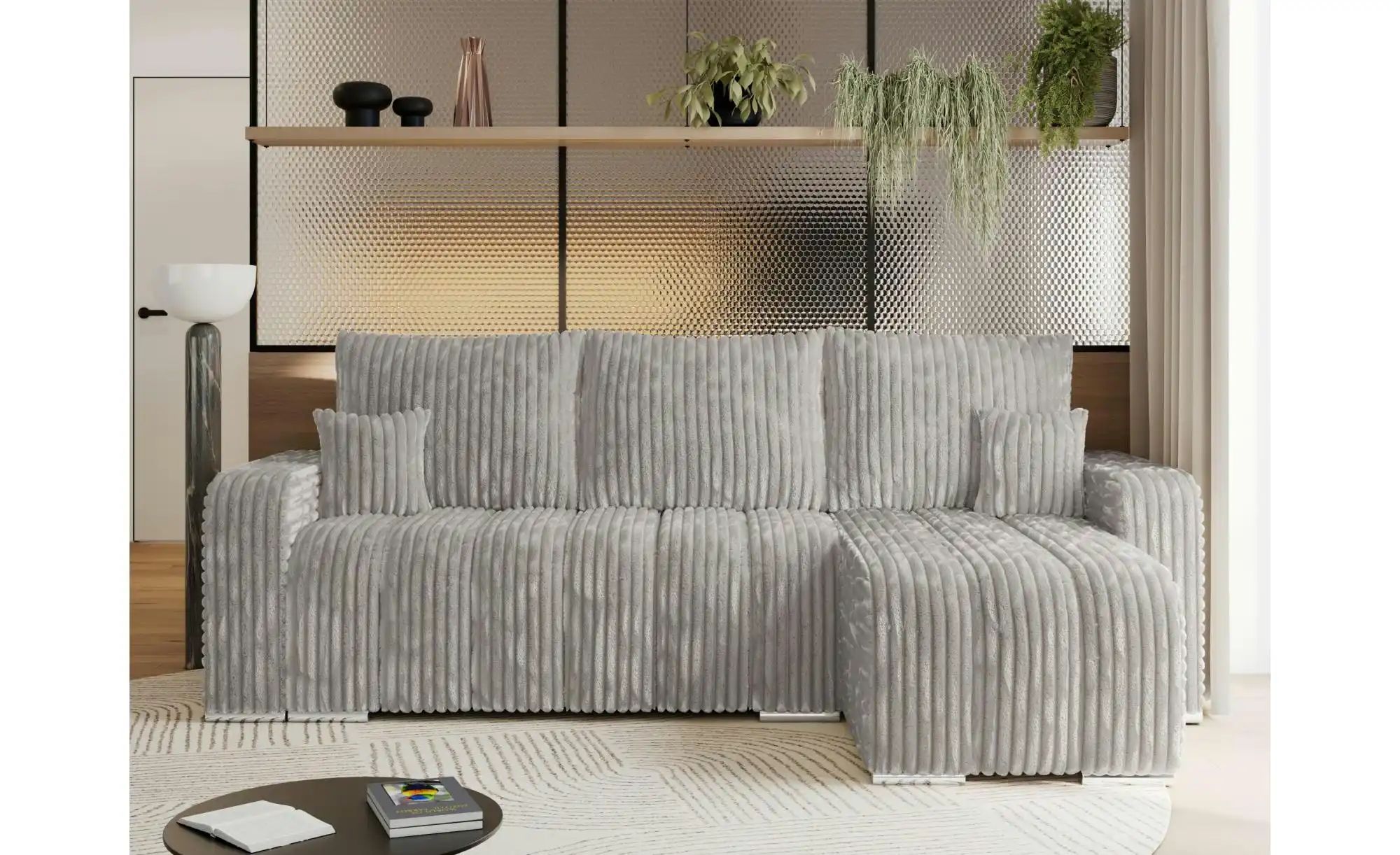 Thumbnail - Ecksofa mit Schlaffunktion Kirasso ¦ grau ¦ Maße (cm): B: 245 H: 86 Polstermöbel > Sofas > Ecksofas - Höffner