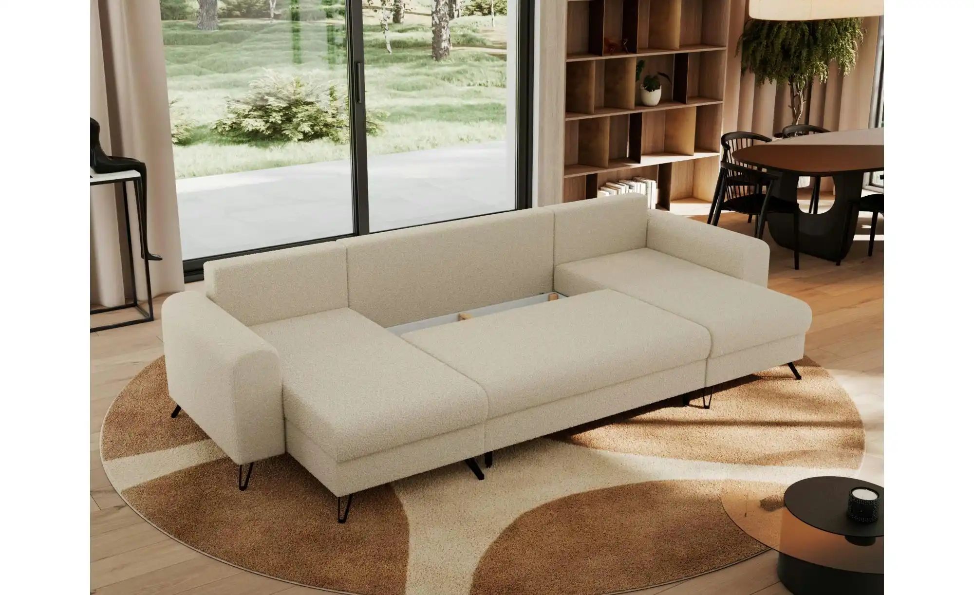 Wohnlandschaft Beige   ¦ beige ¦ Maße (cm): B: 312 H: 90 Polstermöbel > Sof günstig online kaufen