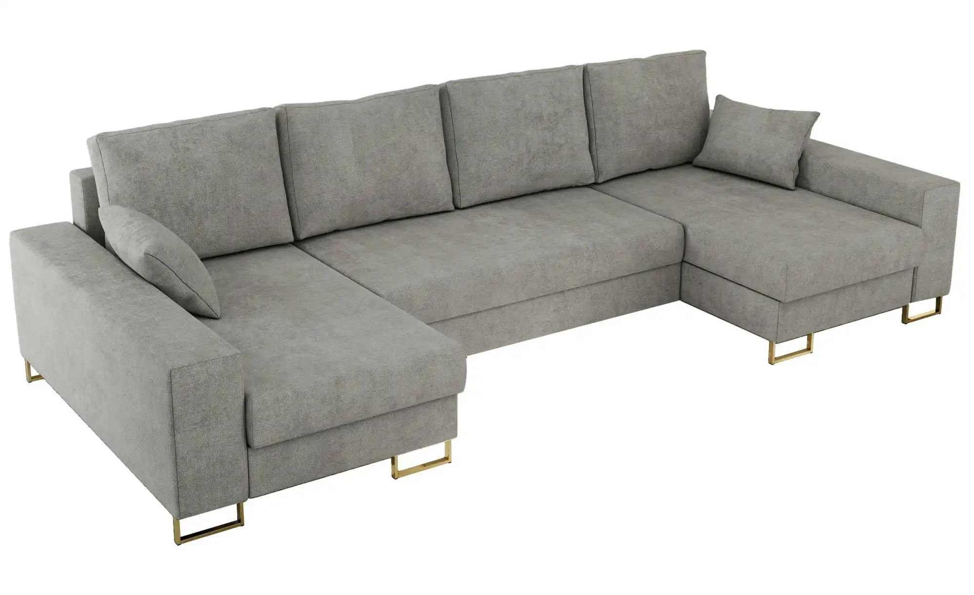 Wohnlandschaft mit Schlaffunktion Dorain ¦ silber ¦ Maße (cm): B: 312 H: 95 günstig online kaufen